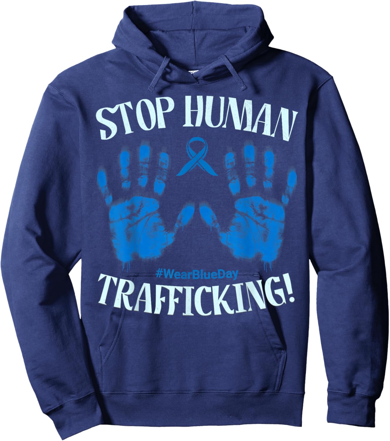 Stop Human Trafficking Awareness Month January 11 Costume Hoodie - Hoodie | Navy