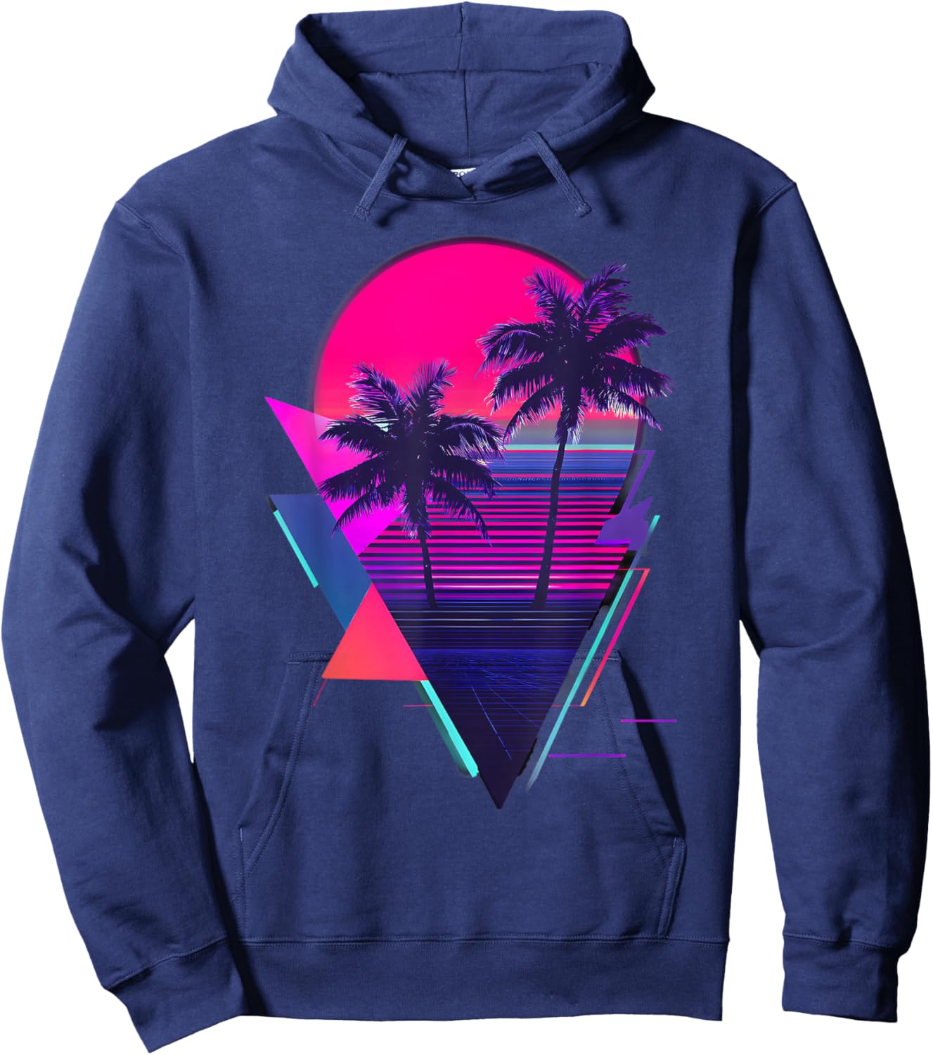 Vaporwave Retro 80s Hoodie - Hoodie | Navy