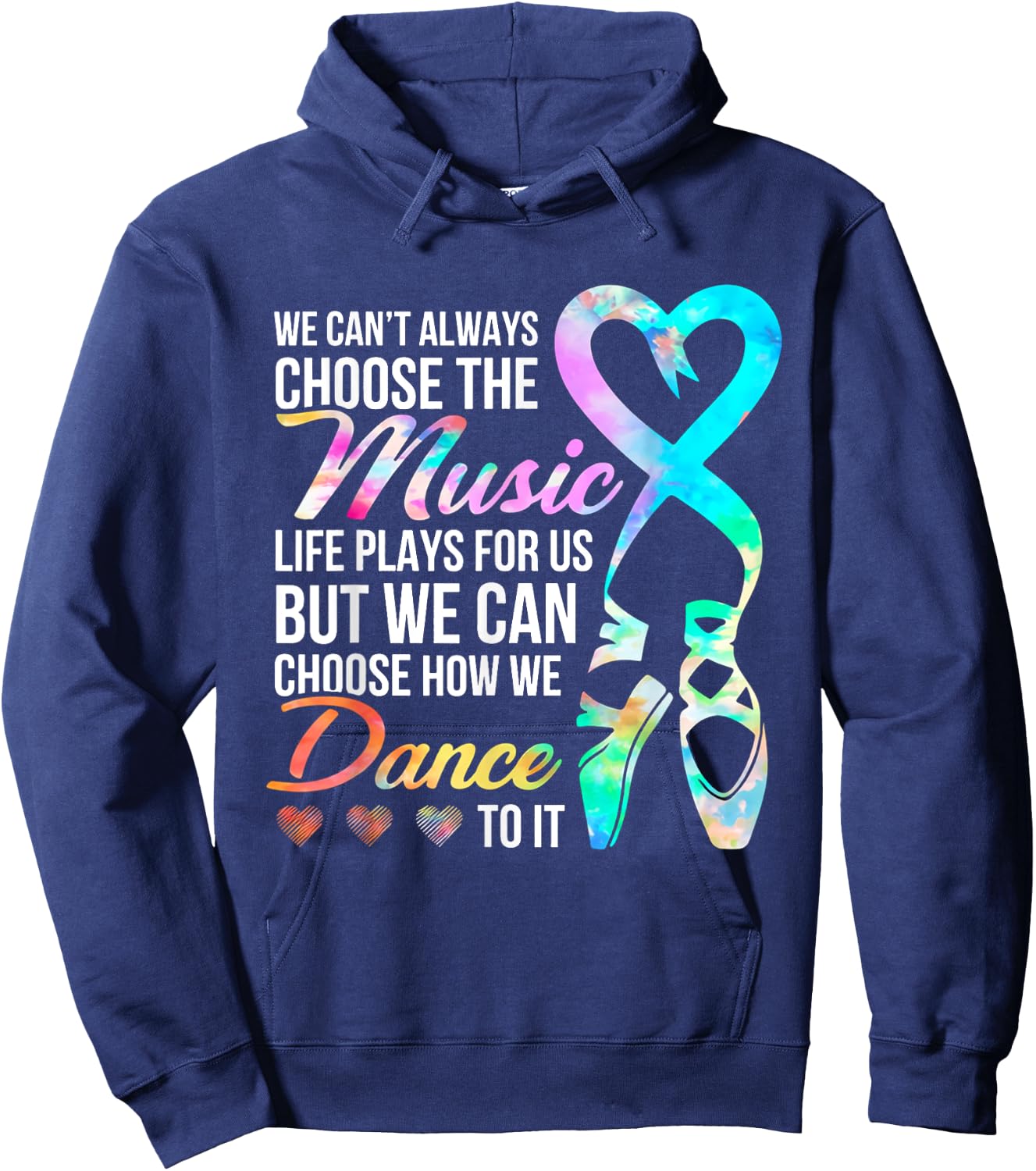 We Can't Always Choose The Music Life Plays For Us Shirt Hoodie - Hoodie | Navy