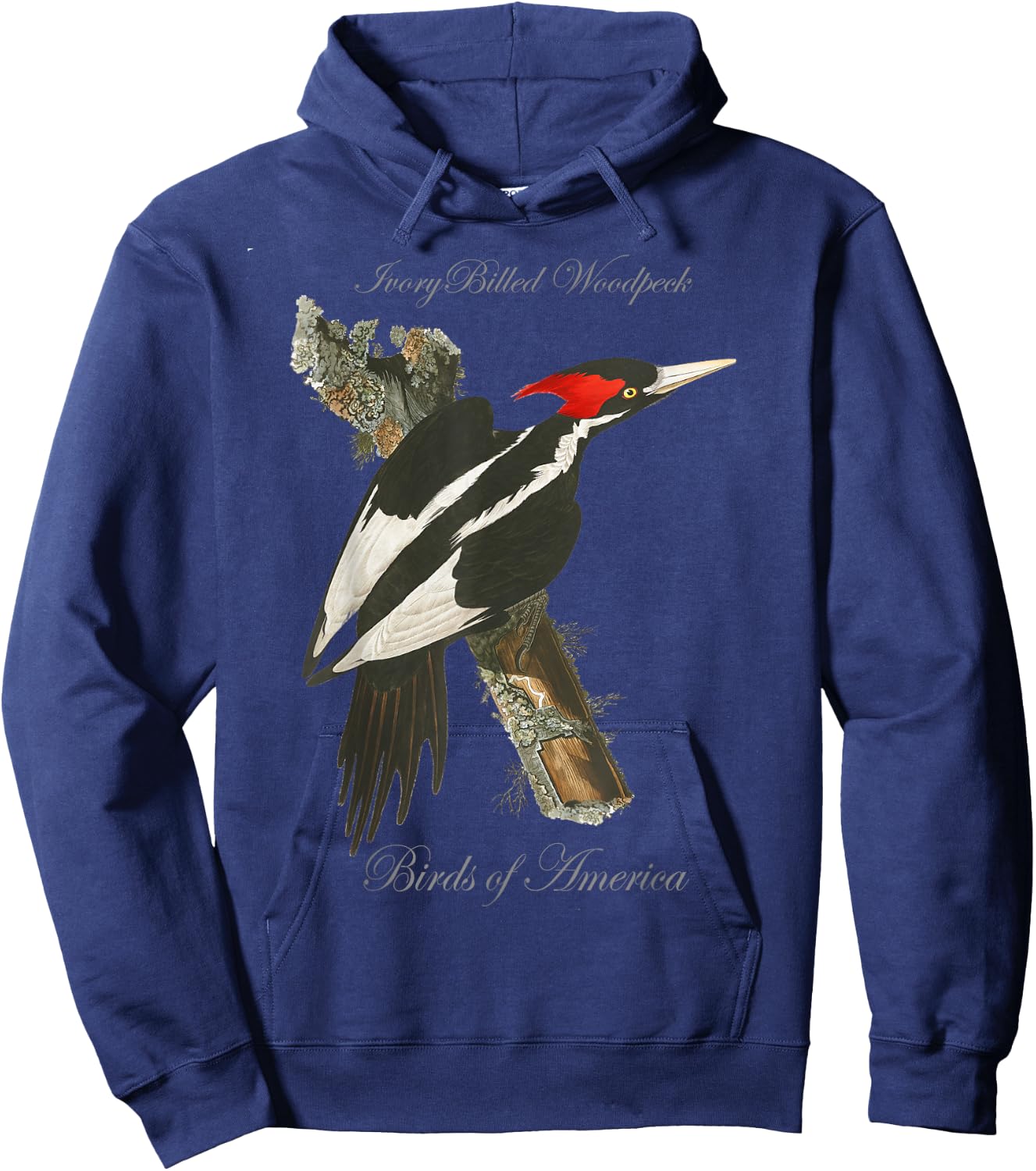 Ivory Billed Woodpecker - Birds of America Series Hoodie - Hoodie | Navy