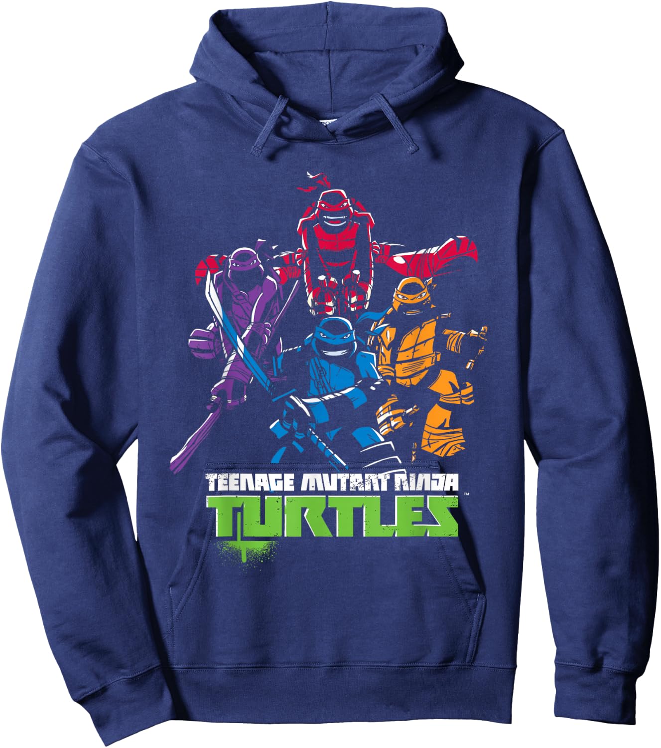 TMNT Neon Turtles Hoodie - Hoodie | Navy