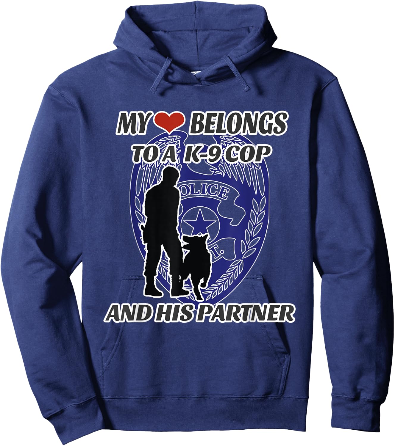 K9 Cop Proud Police Wife Shirt Hoodie - Hoodie | Navy