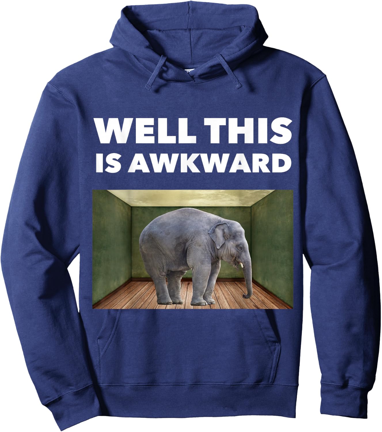 Well This is awkward - Elephant in the room Hoodie - Hoodie | Navy