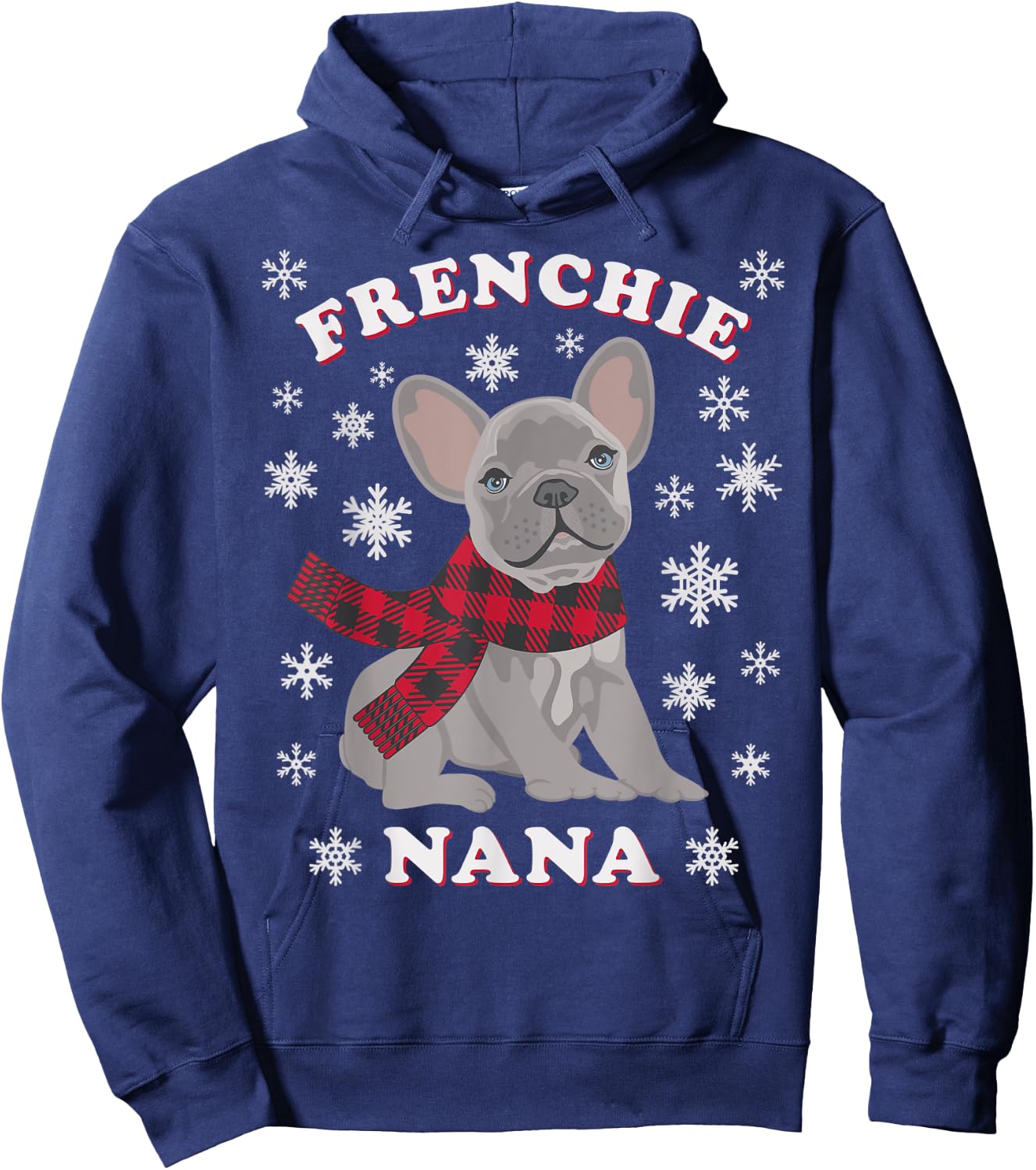 Frenchie Nana Gift French Bulldog Family Matching Christmas Men Women Kids Hoodie - Hoodie | Navy