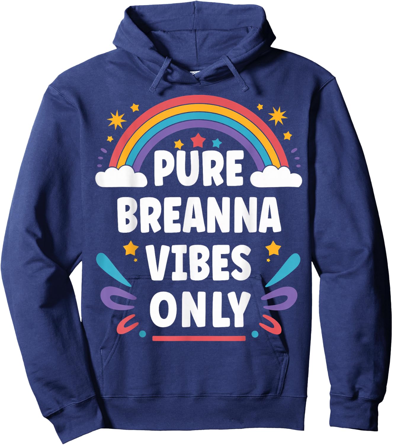 BREANNA Vibes Only Cute Retro Girls BREANNA Name Hoodie - Hoodie | Navy