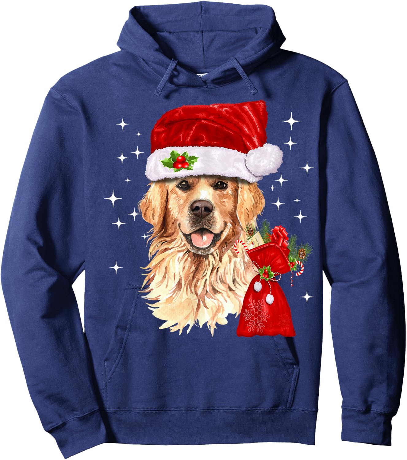 Golden Retriever Christmas Dog Lover Hoodie - Hoodie | Navy