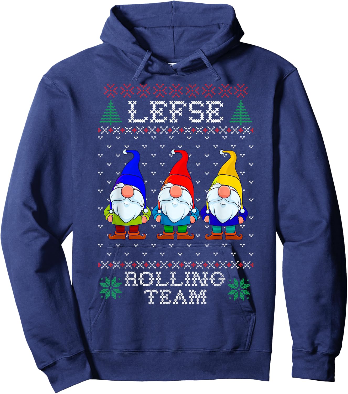 Lefse Rolling Team, Christmas Baking Tomte Gnome Xmas Women Hoodie - Hoodie | Navy