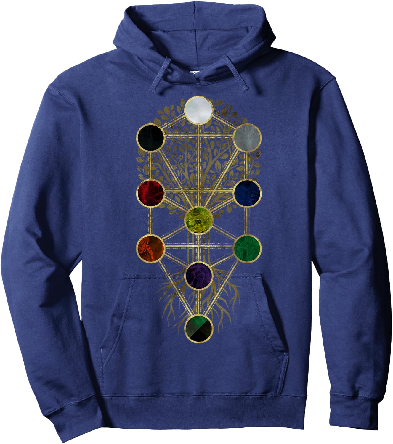 Kabbalah The Tree of Life - Etz Hayim Hoodie - Hoodie | Navy