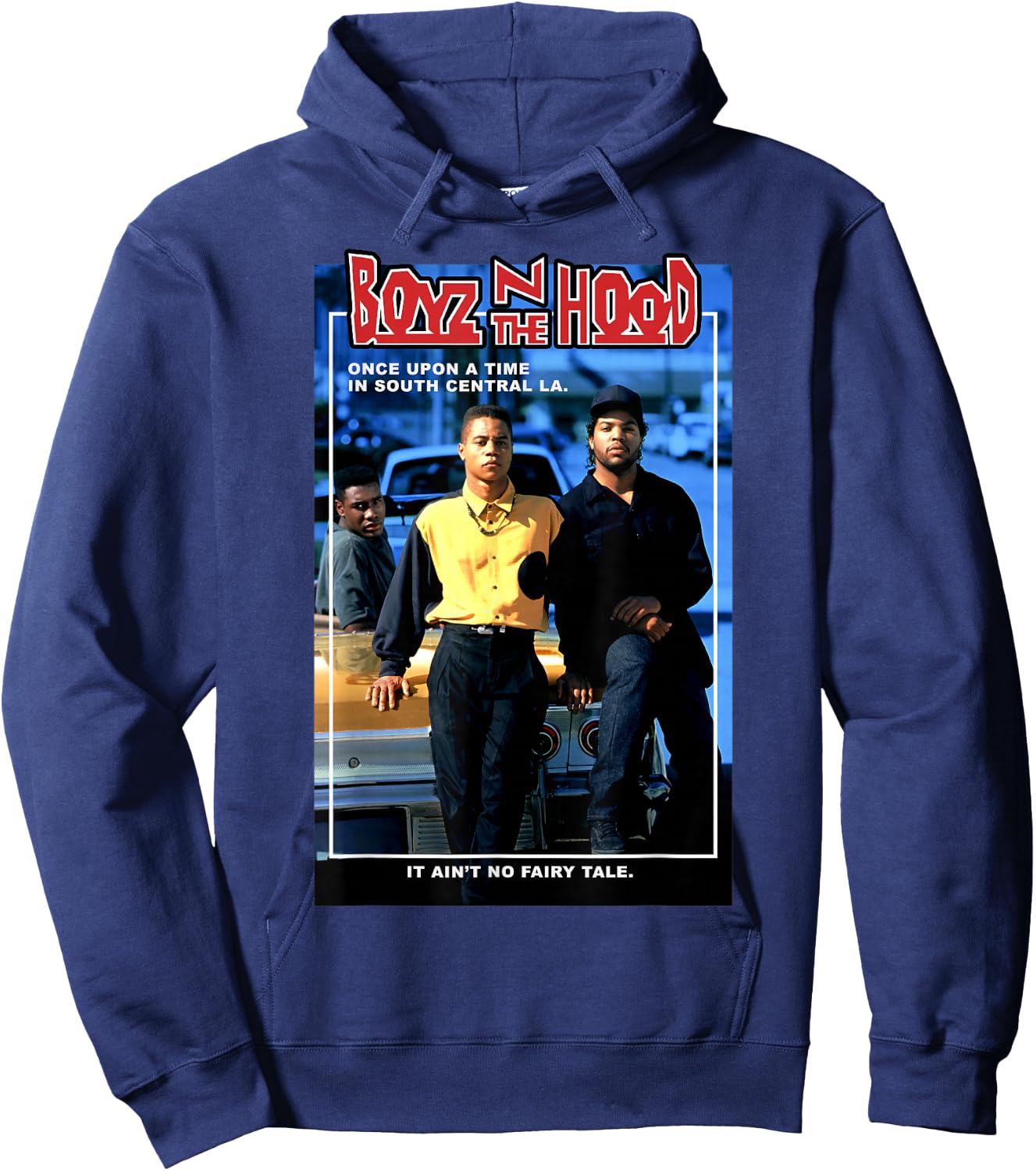 Boyz N The Hood Doughboy and Tre Once Upon A Time Portrait Short Sleeve Hoodie - Hoodie | Navy