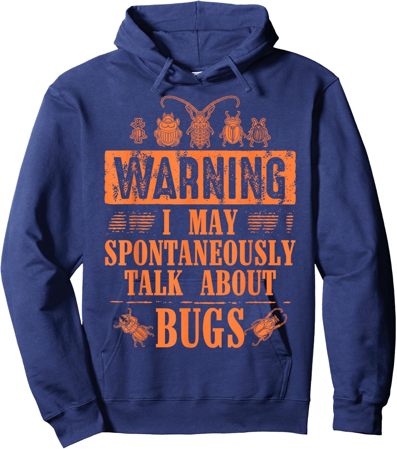 Cool Warning Talk About Bugs Funny Insect Collector Boy Gift Hoodie - Hoodie | Navy