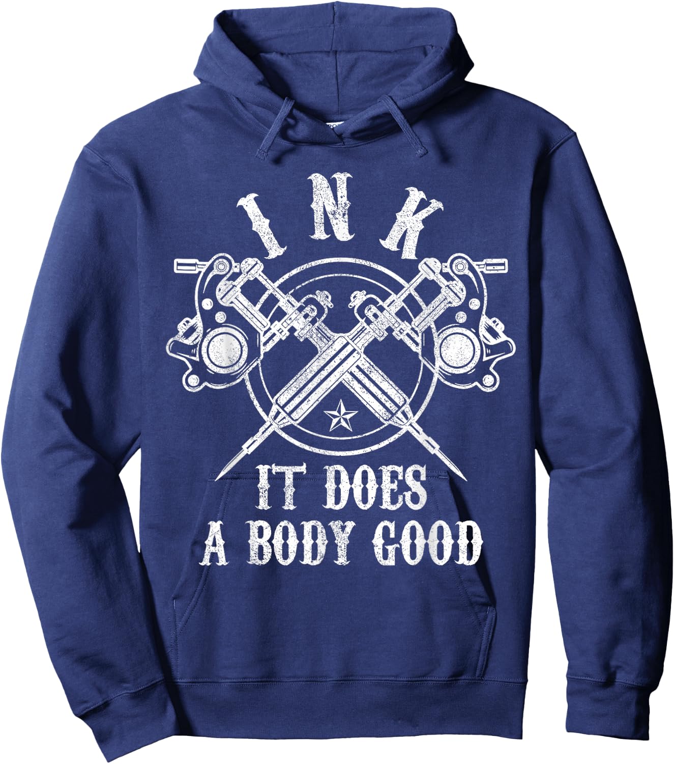 Tattoo Guns - Vintage Ink Inked Funny Tattoo Artist Gift Hoodie - Hoodie | Navy
