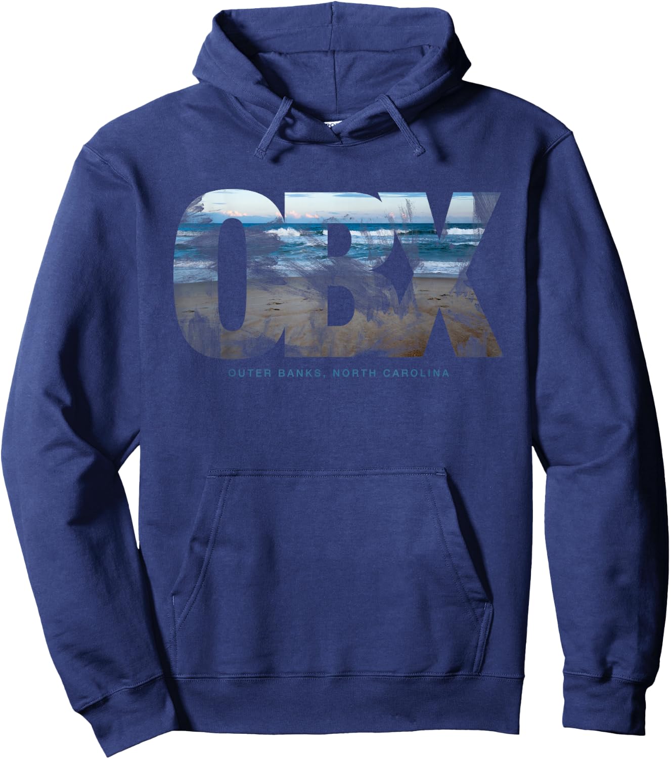 RJA: OBX Outer Banks North Carolina Small Hoodie - Hoodie | Navy