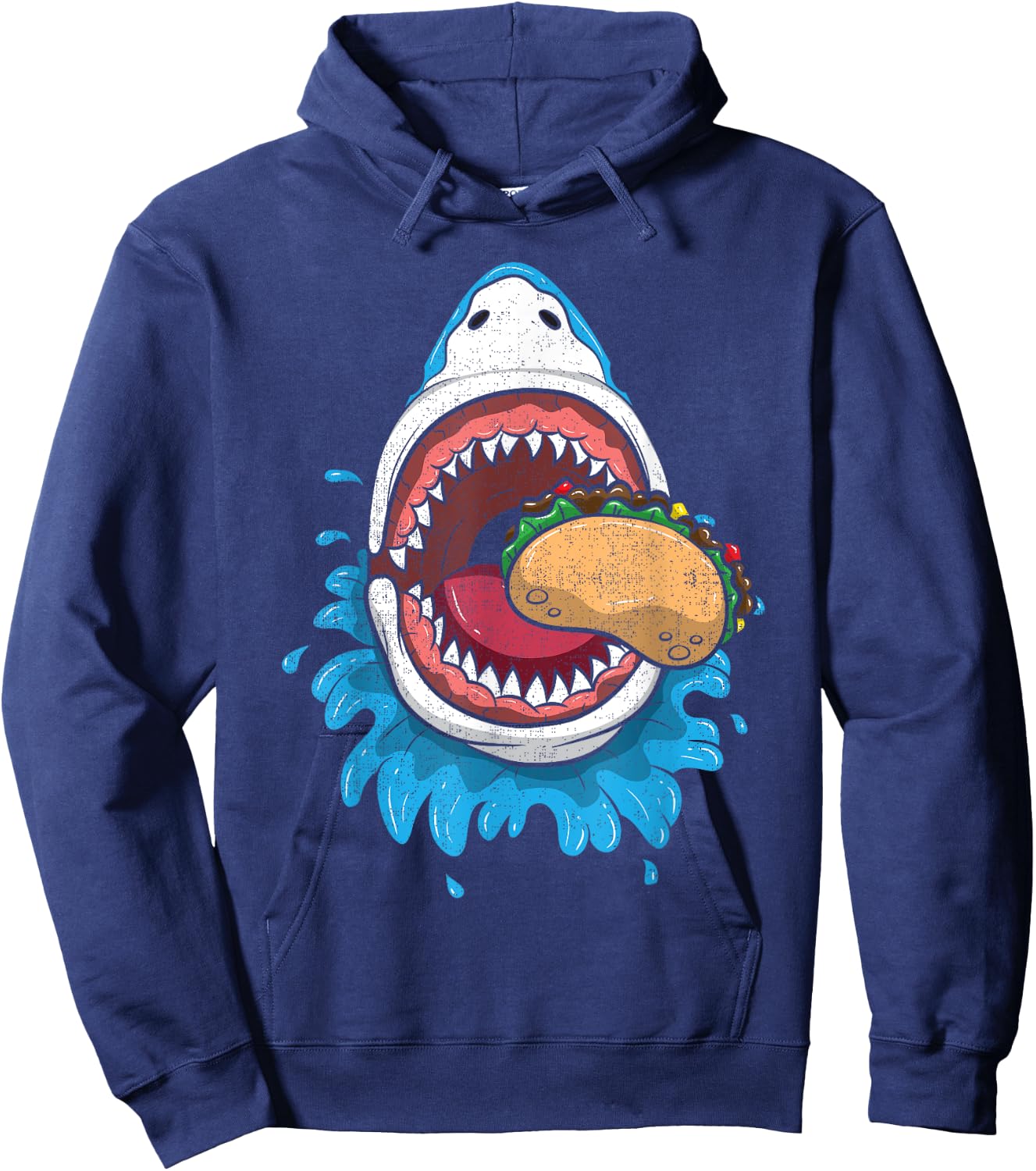 Halloween Shark Eating Taco Shirt Mexican Costume Boys Food Hoodie - Hoodie | Navy