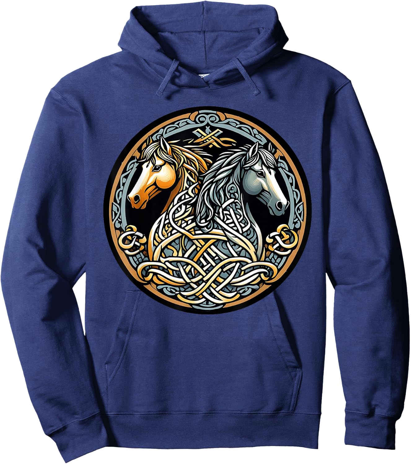 Celtic Viking Horses s Celtic Knot Style s Horse Lover Hoodie - Hoodie | Navy
