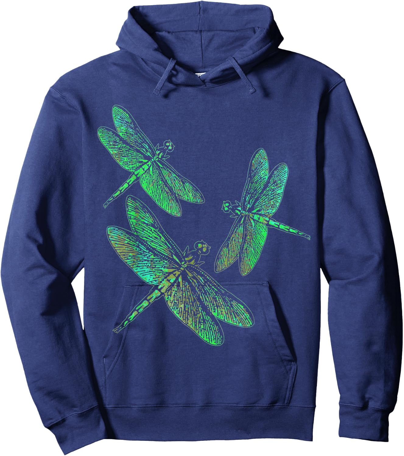 Retro Dragonflies Shirt - Cool Trendy Vintage Print Gift Hoodie - Hoodie | Navy