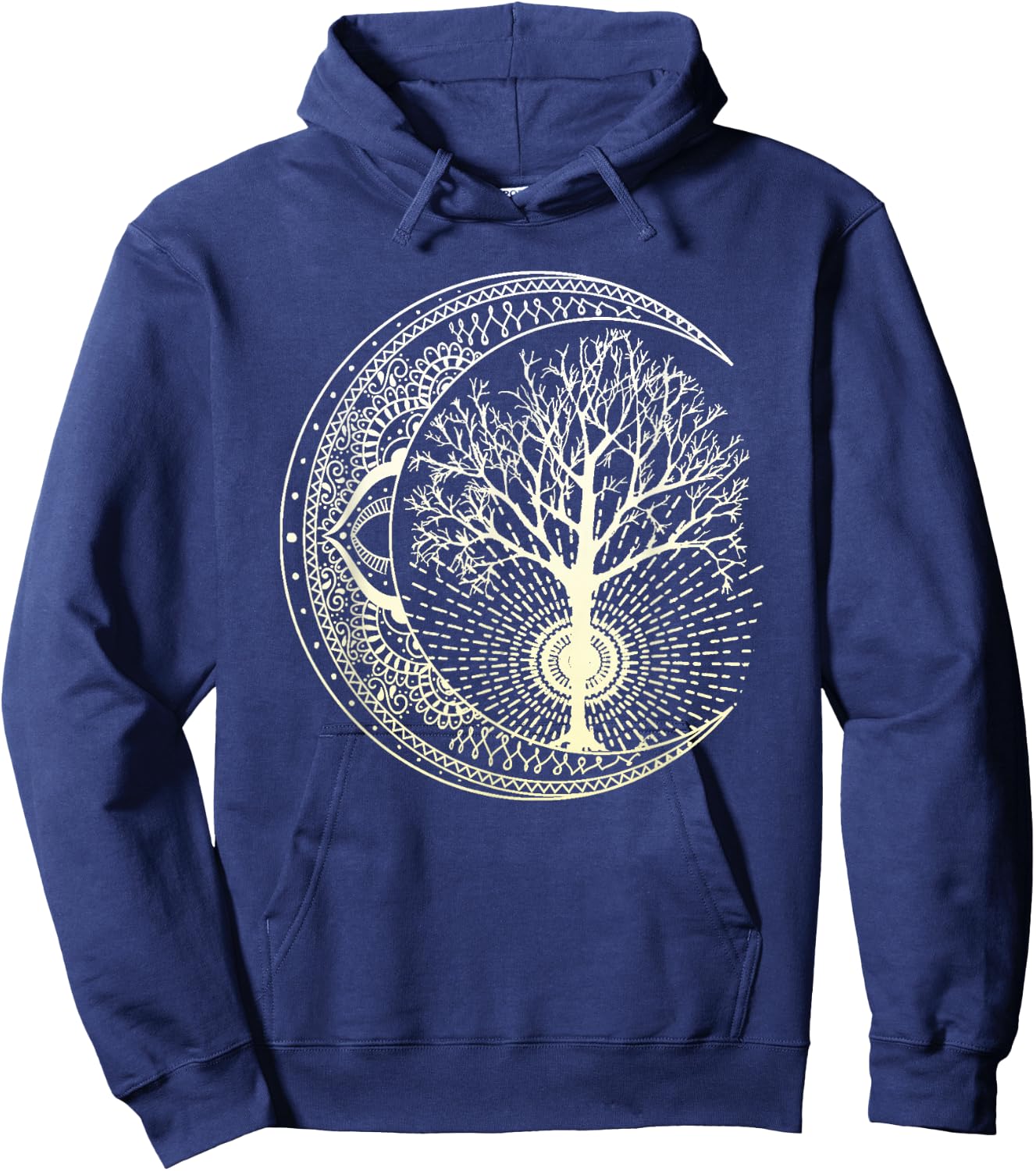 Mandala Tree of Life Tattoo Style Shirt Hoodie - Hoodie | Navy