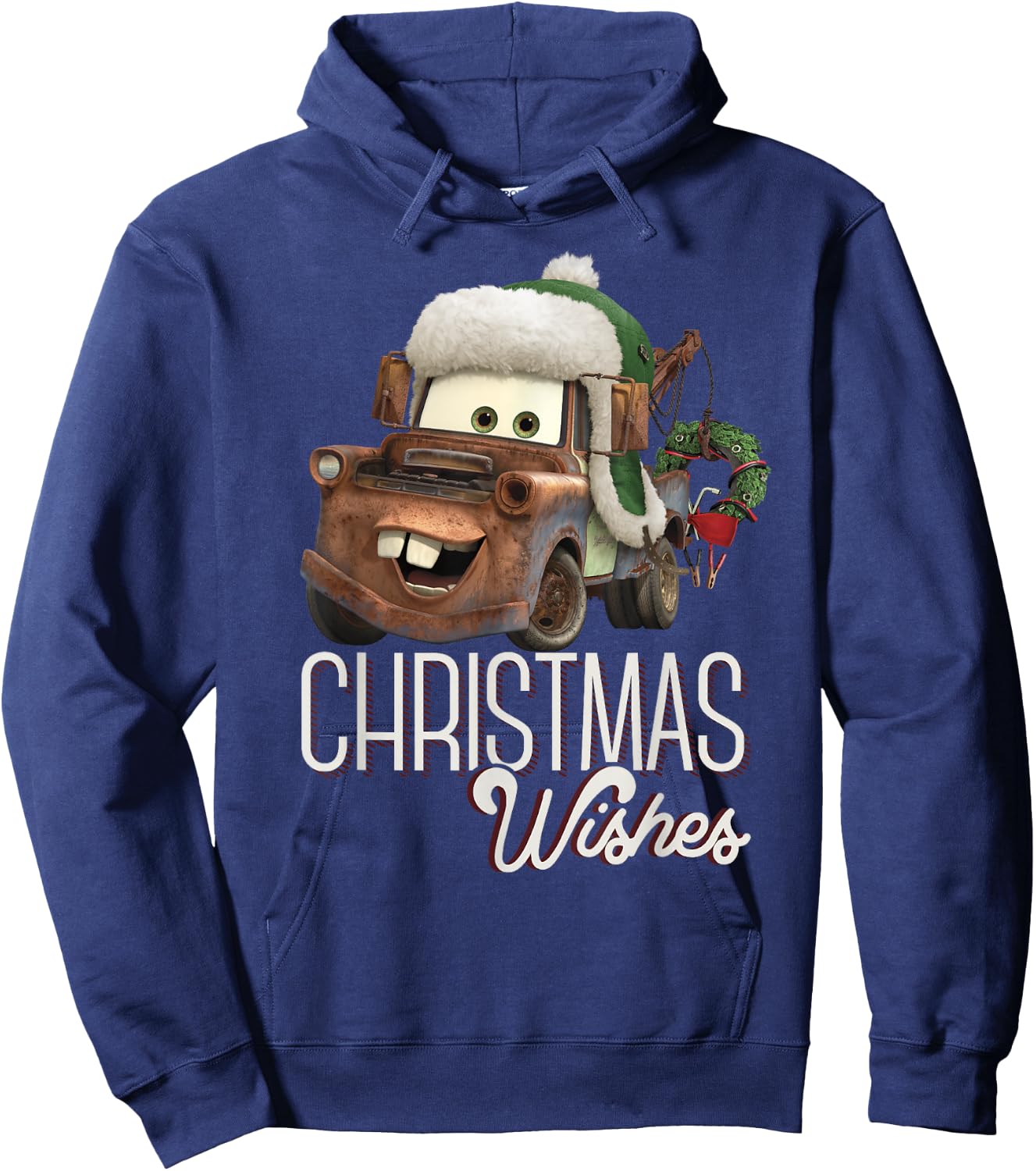 Disney Pixar Cars Tow Mater Christmas Wishes Portrait Hoodie - Hoodie | Navy