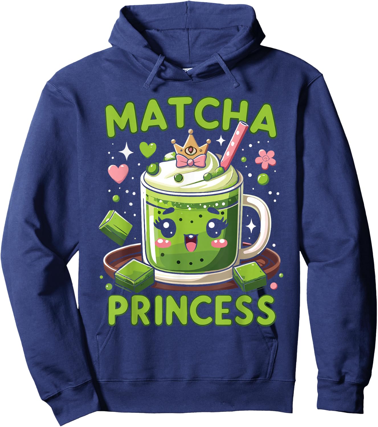 Green Tea Matcha Princess Matcha Lover Japanese Tea Hoodie - Hoodie | Navy