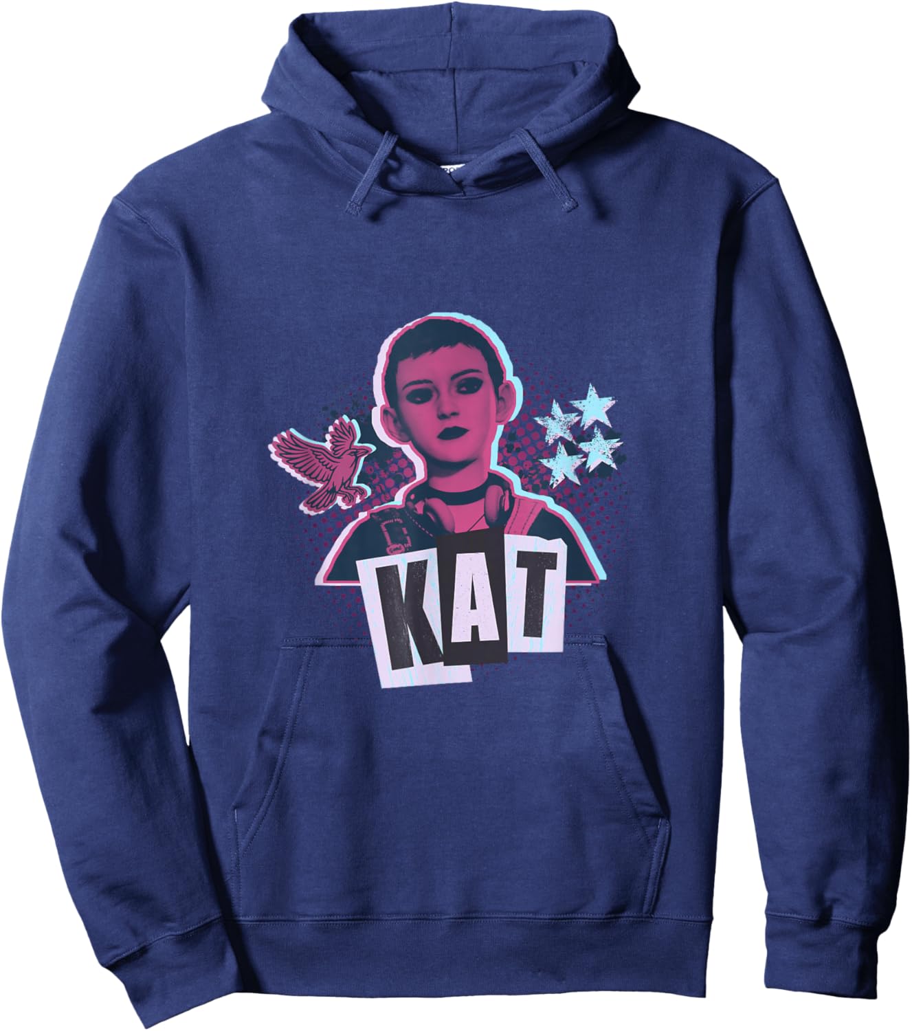 Kat Mikaelsen Short Hair 90s Grunge Lost Records Bloom Rage Hoodie - Hoodie | Navy