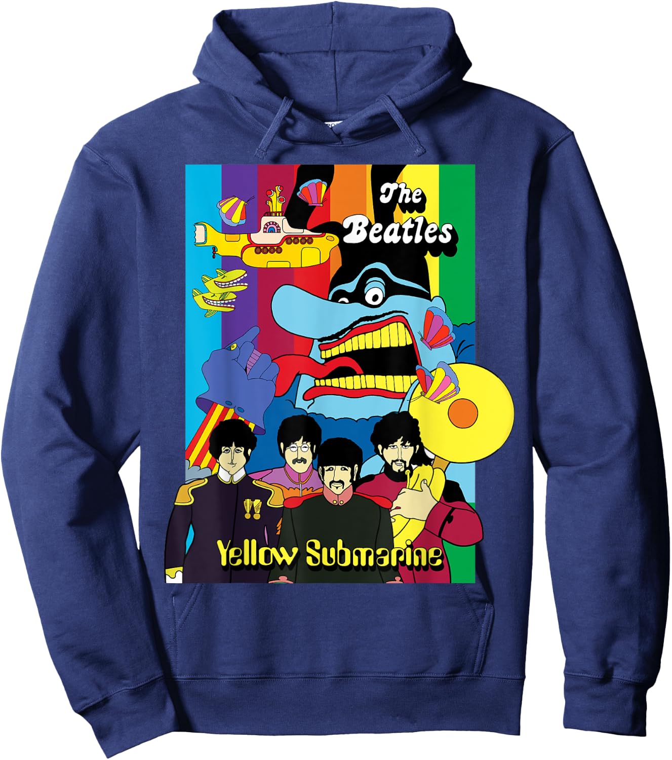 The Beatles - Collage Poster Hoodie - Hoodie | Navy