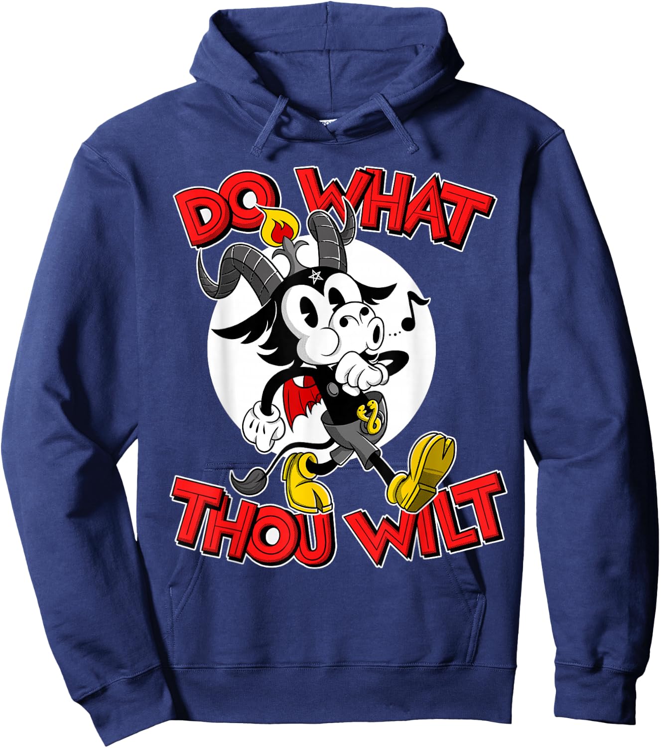 Do What Thou Wilt Baphomet 30s Cartoon Occult Esotericism Hoodie - Hoodie | Navy