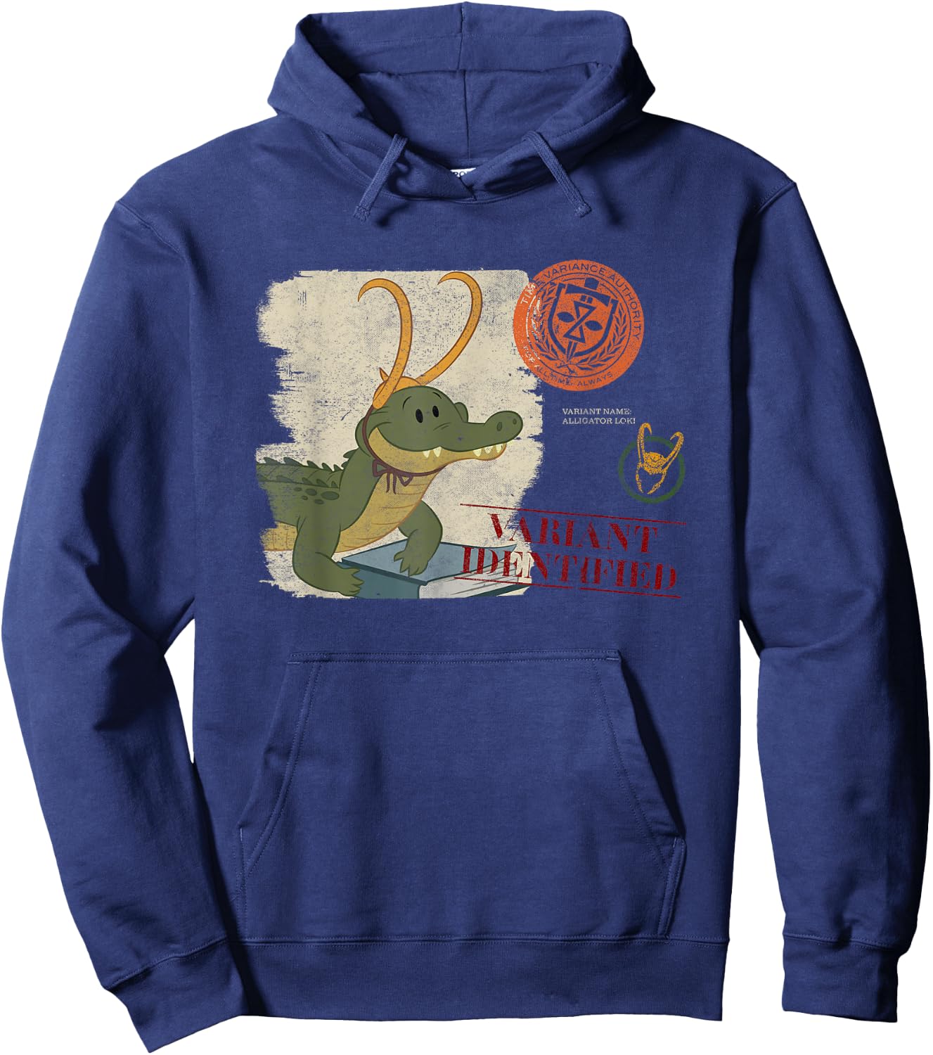 Marvel Loki Cartoon Alligator Loki Variant Identified Hoodie - Hoodie | Navy