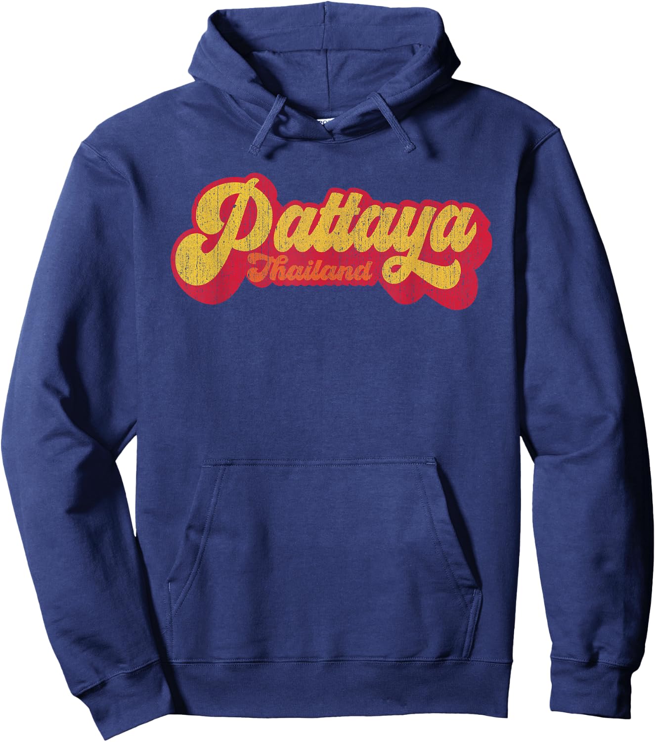 Pattaya Thai Beach Resort Retro Thailand Hoodie - Hoodie | Navy