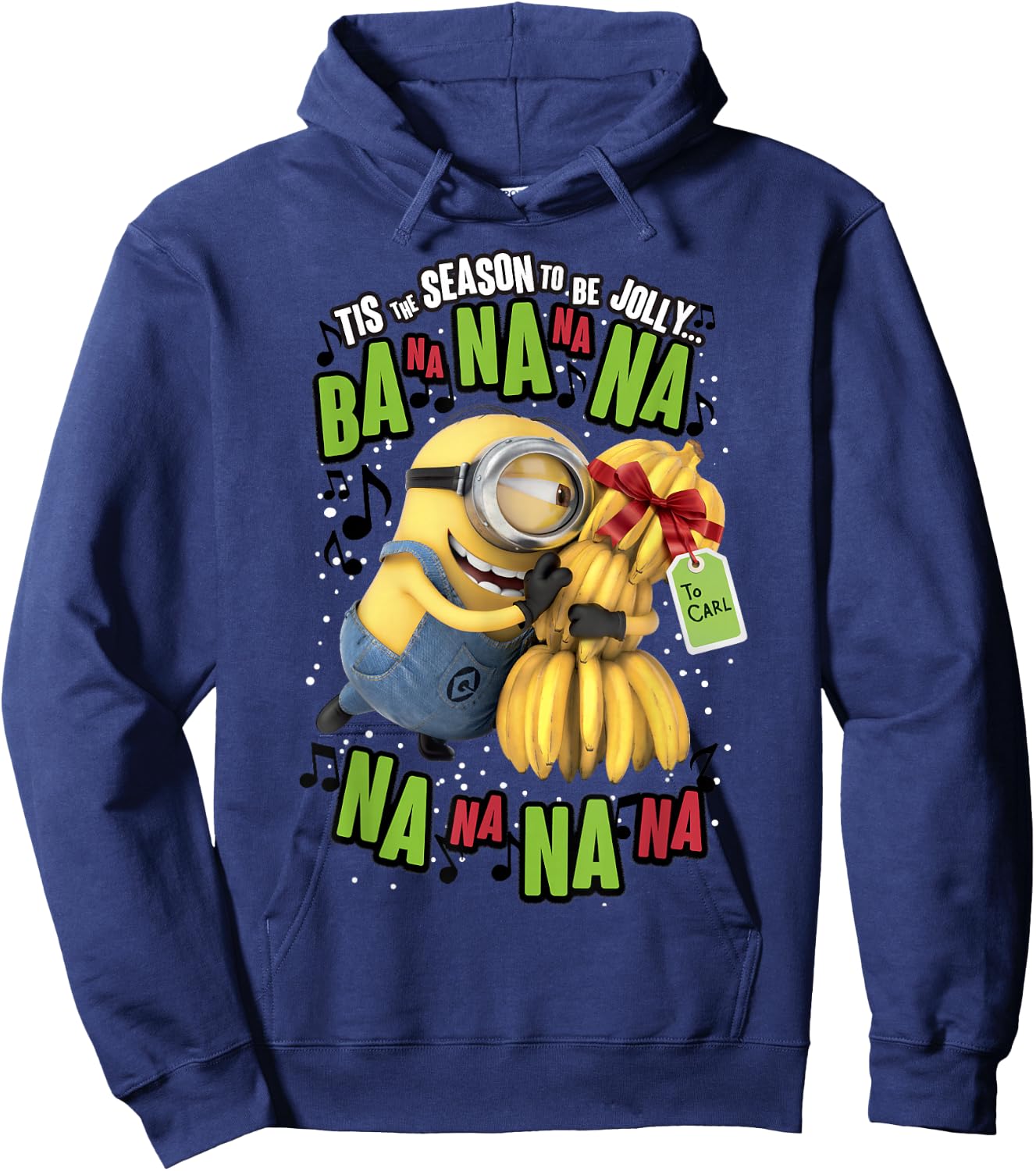Despicable Me Minions 'Tis The Season To Be Jolly Banana Hoodie - Hoodie | Navy