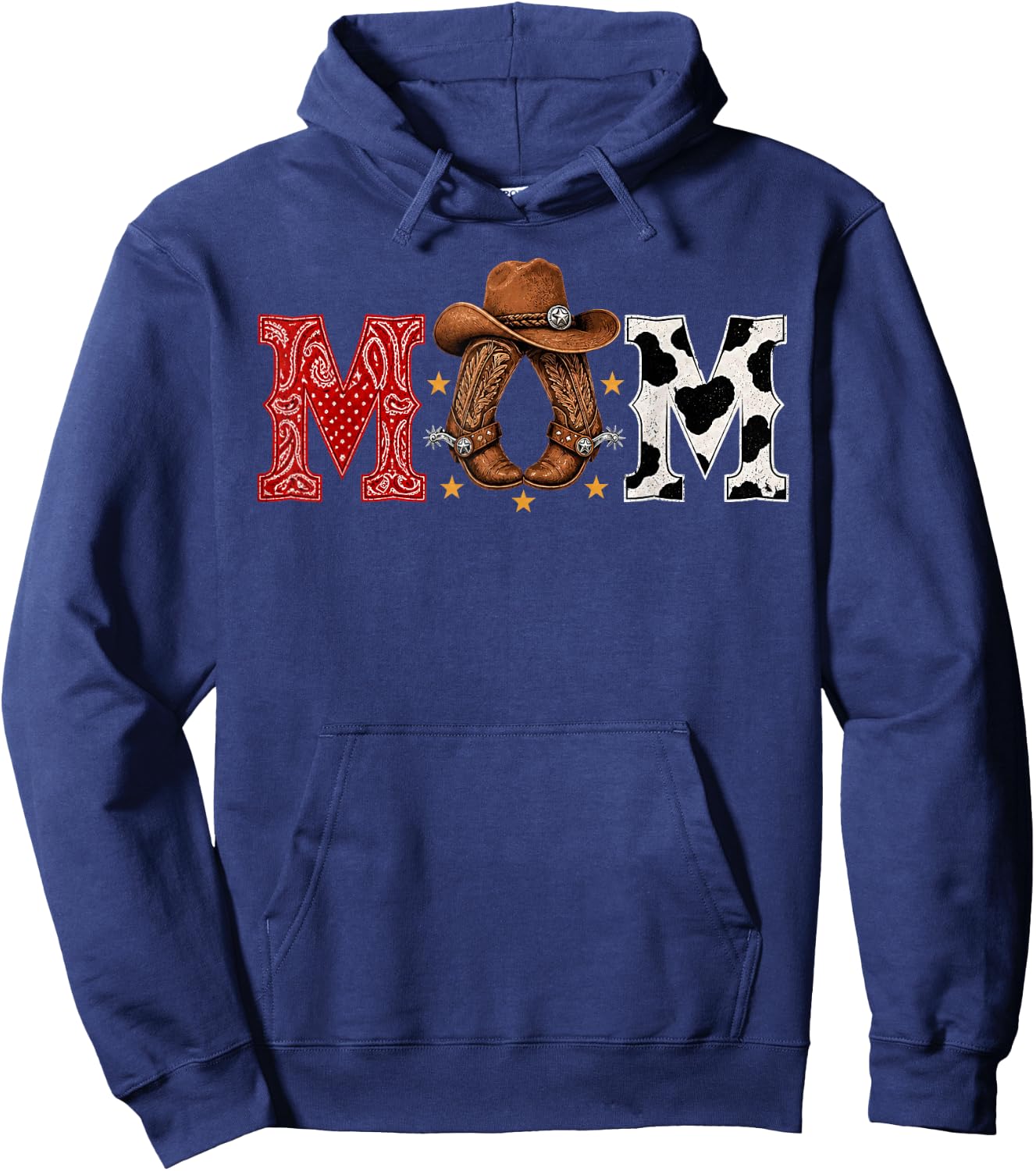 Cowboy Mom Western Themed Rodeo Kids Birthday Party Hoodie - Hoodie | Navy