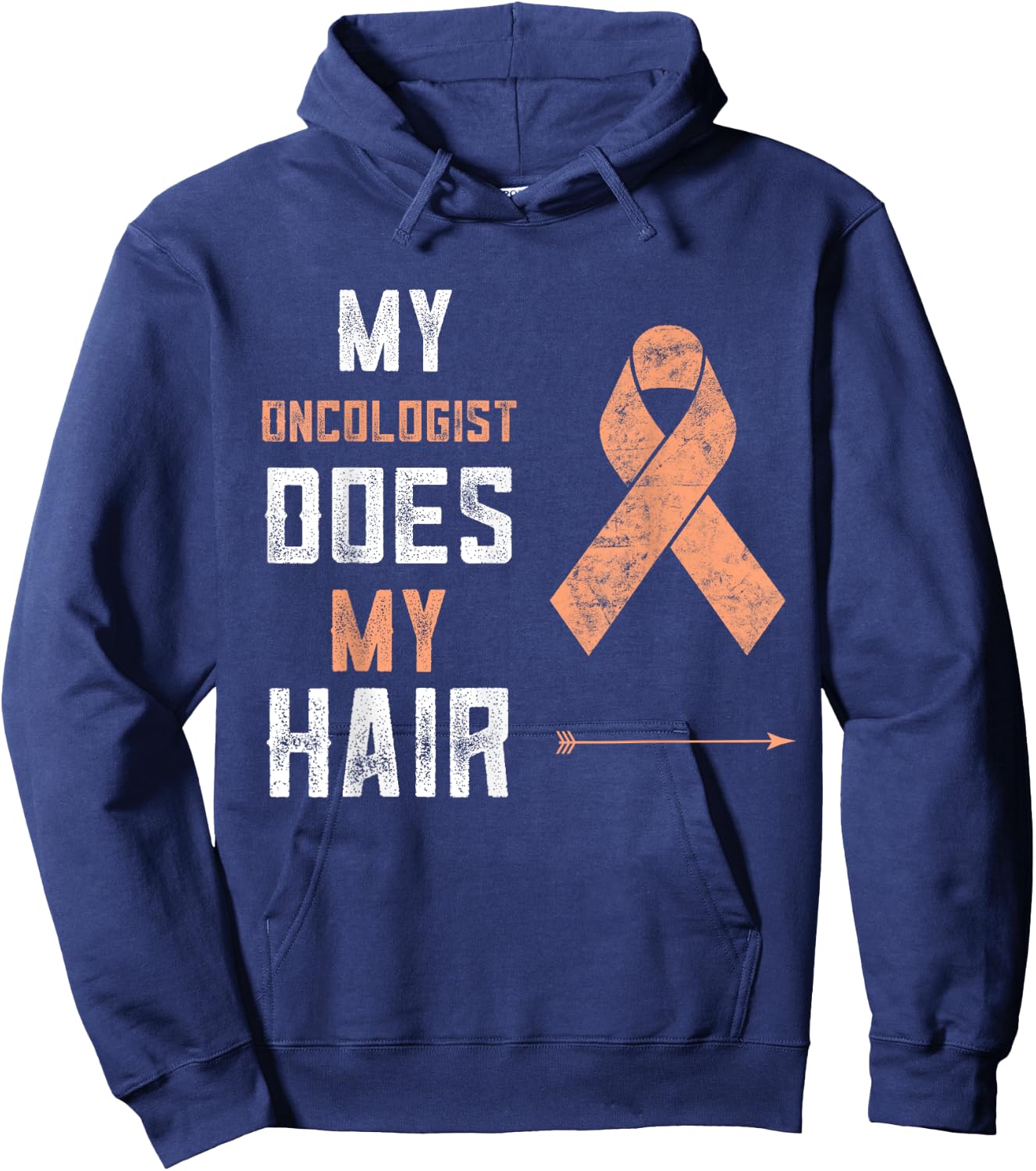 Uterine Cancer My Oncologist Does My Hair Endometrial Cancer Hoodie - Hoodie | Navy