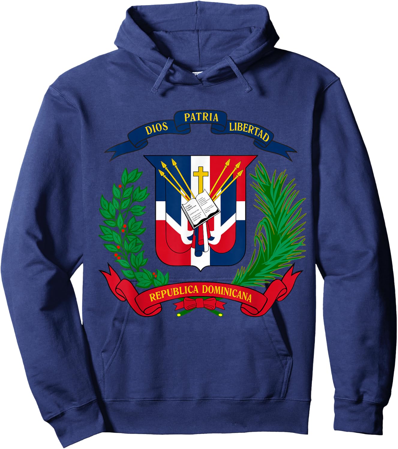 Coat of Arms Republica Dominicana Bandera Dominican Flag Hoodie - Hoodie | Navy