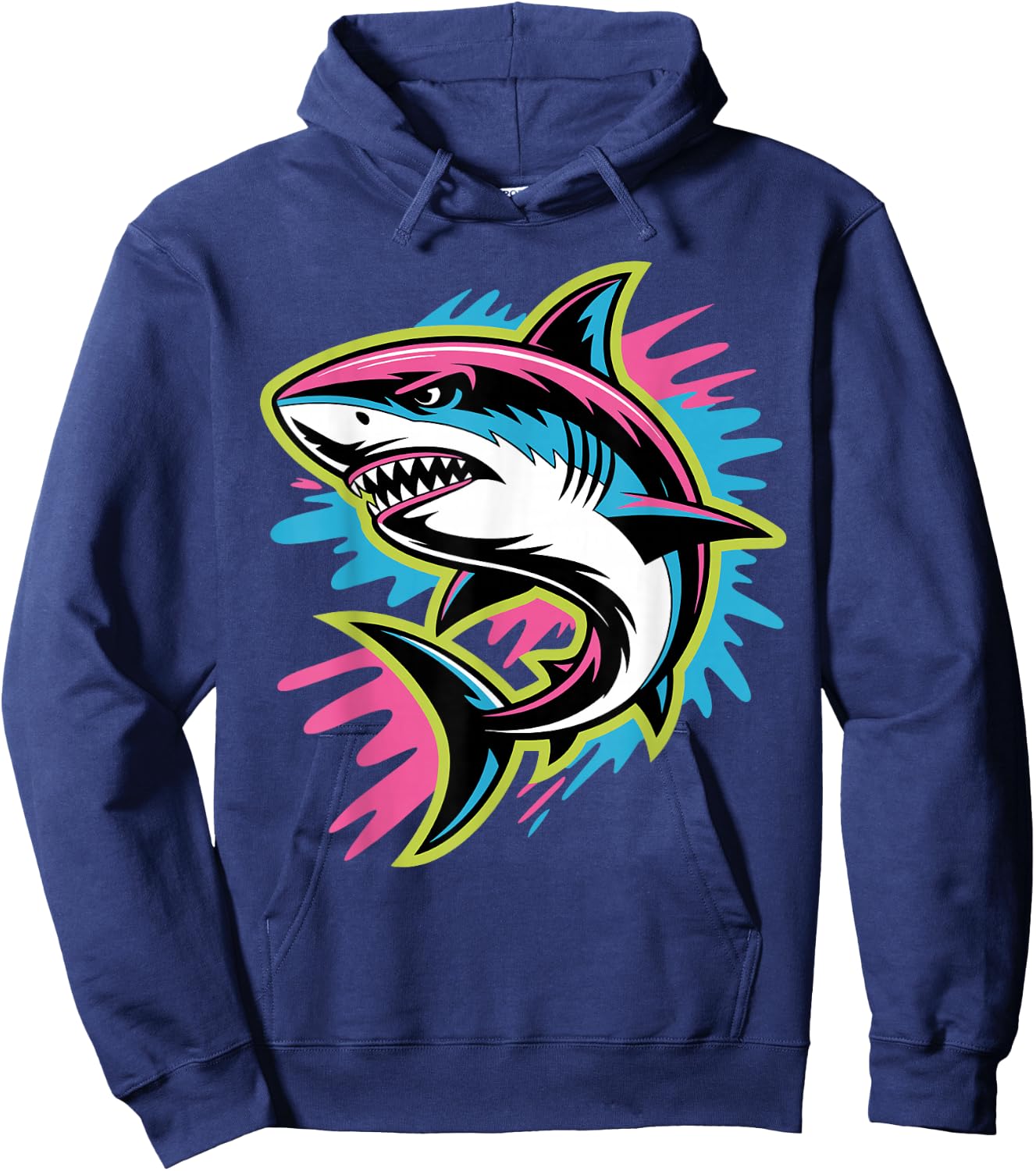 Cool Shark Art Women Kids Boys Girls Shark Lover Hoodie - Hoodie | Navy