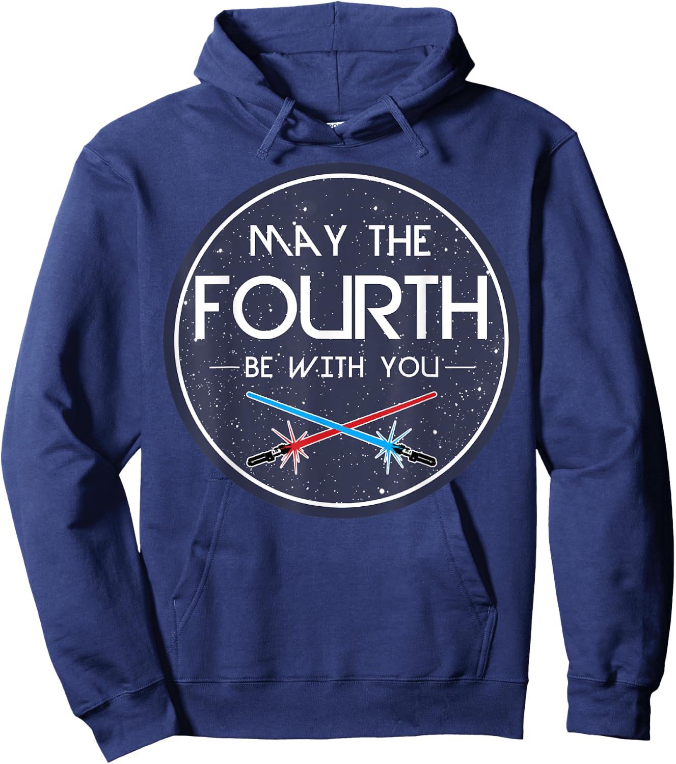 Star Wars May The Fourth Be With You Lightsaber Clash Poster Hoodie - Hoodie | Navy