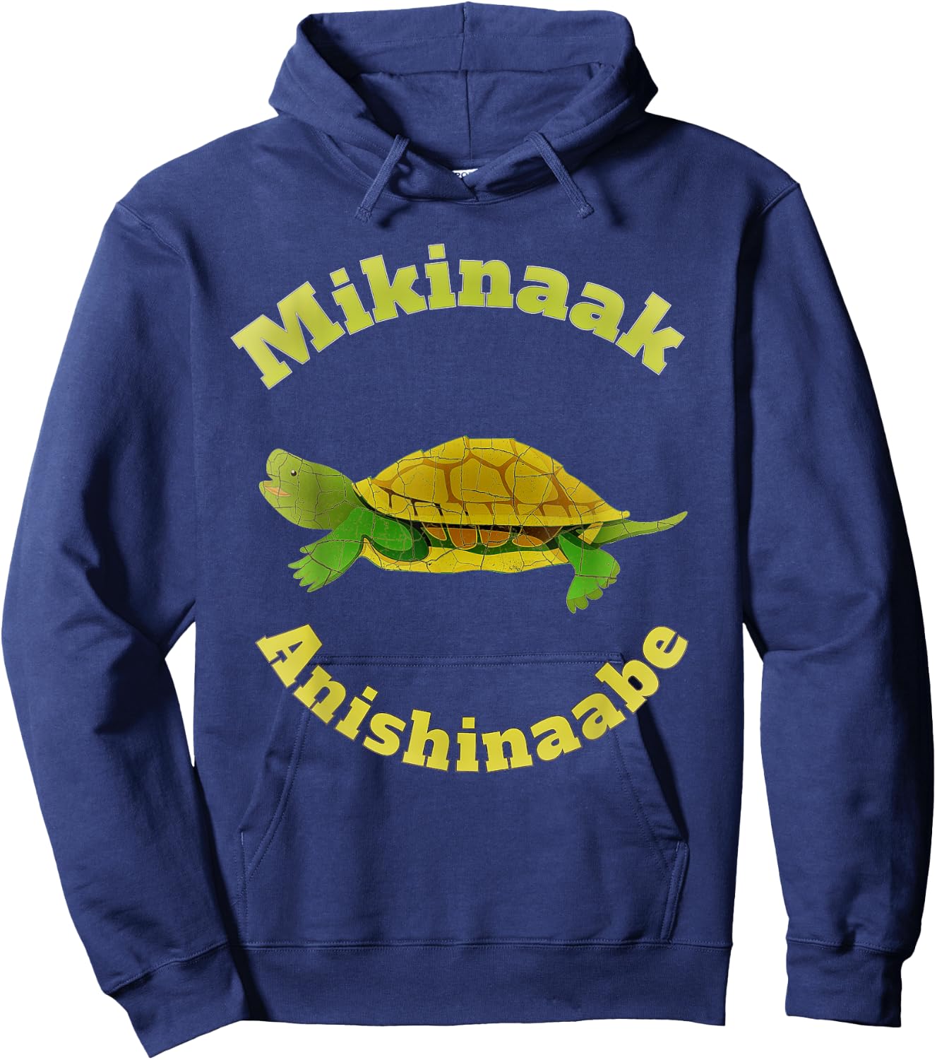 Mikinaak Anishinaabe Snapping Turtle Hoodie - Hoodie | Navy