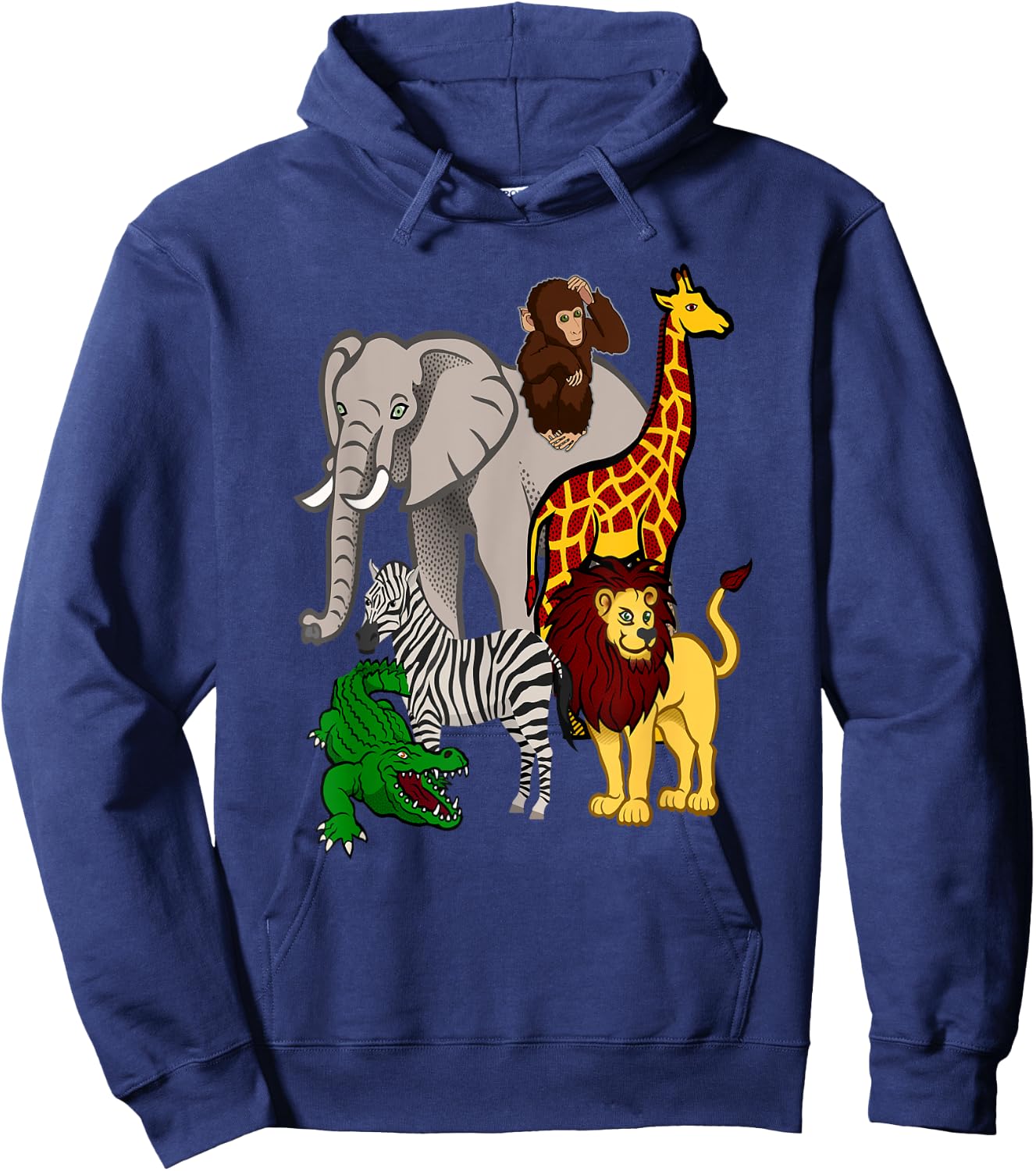 Zoo Animals Shirt Wildlife Birthday Party A Day At The Zoo Hoodie - Hoodie | Navy
