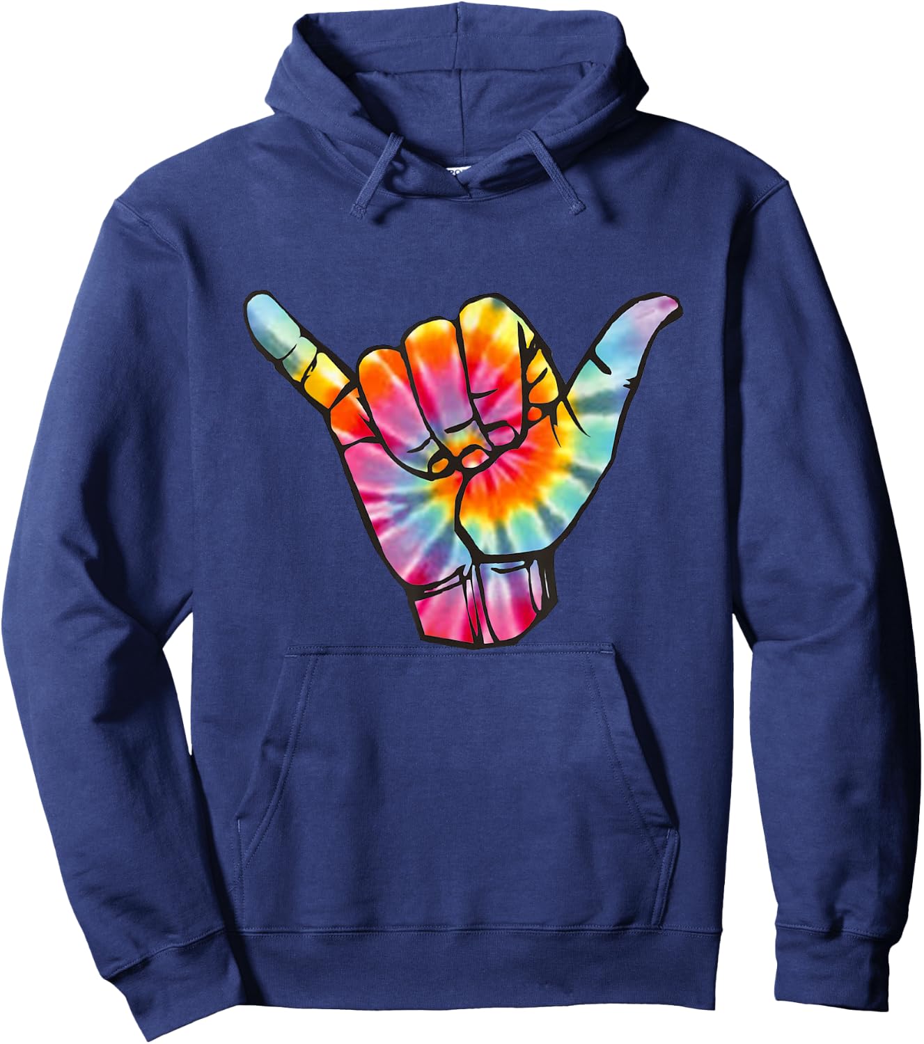 Shaka T Shirt Ocean Surfing Wave Surfer Hawaii Hand Hoodie - Hoodie | Navy