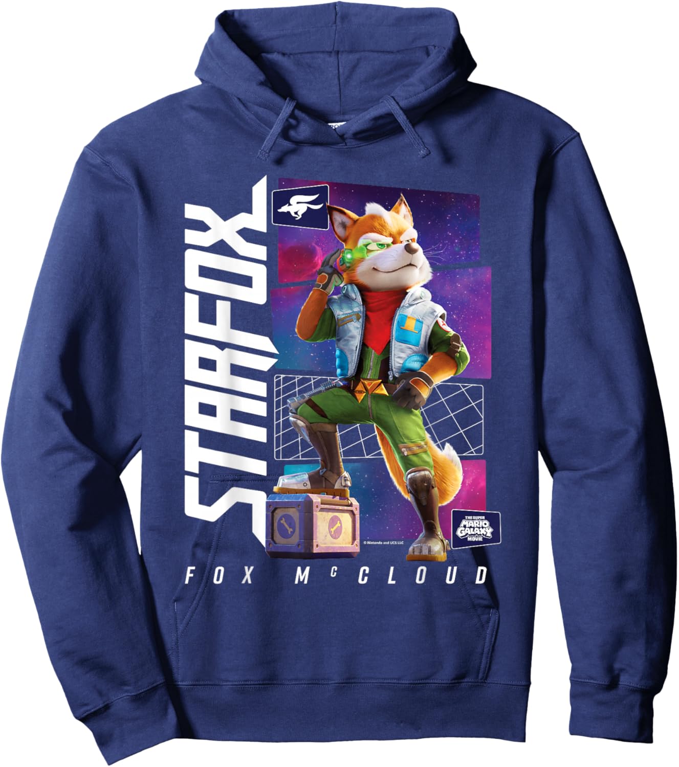 The Super Mario Galaxy Movie Fox McCloud Hero Pose Hoodie - Hoodie | Navy