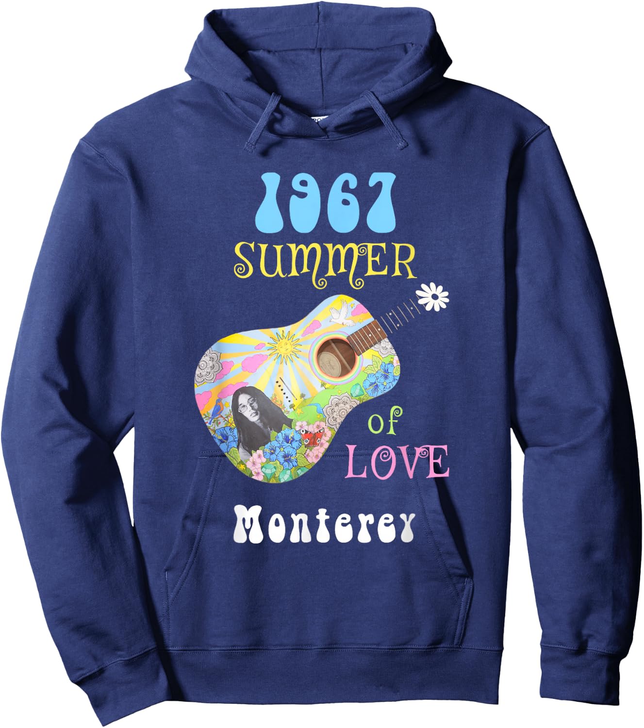1967 Summer of Love Monterey Hippie Hoodie - Hoodie | Navy