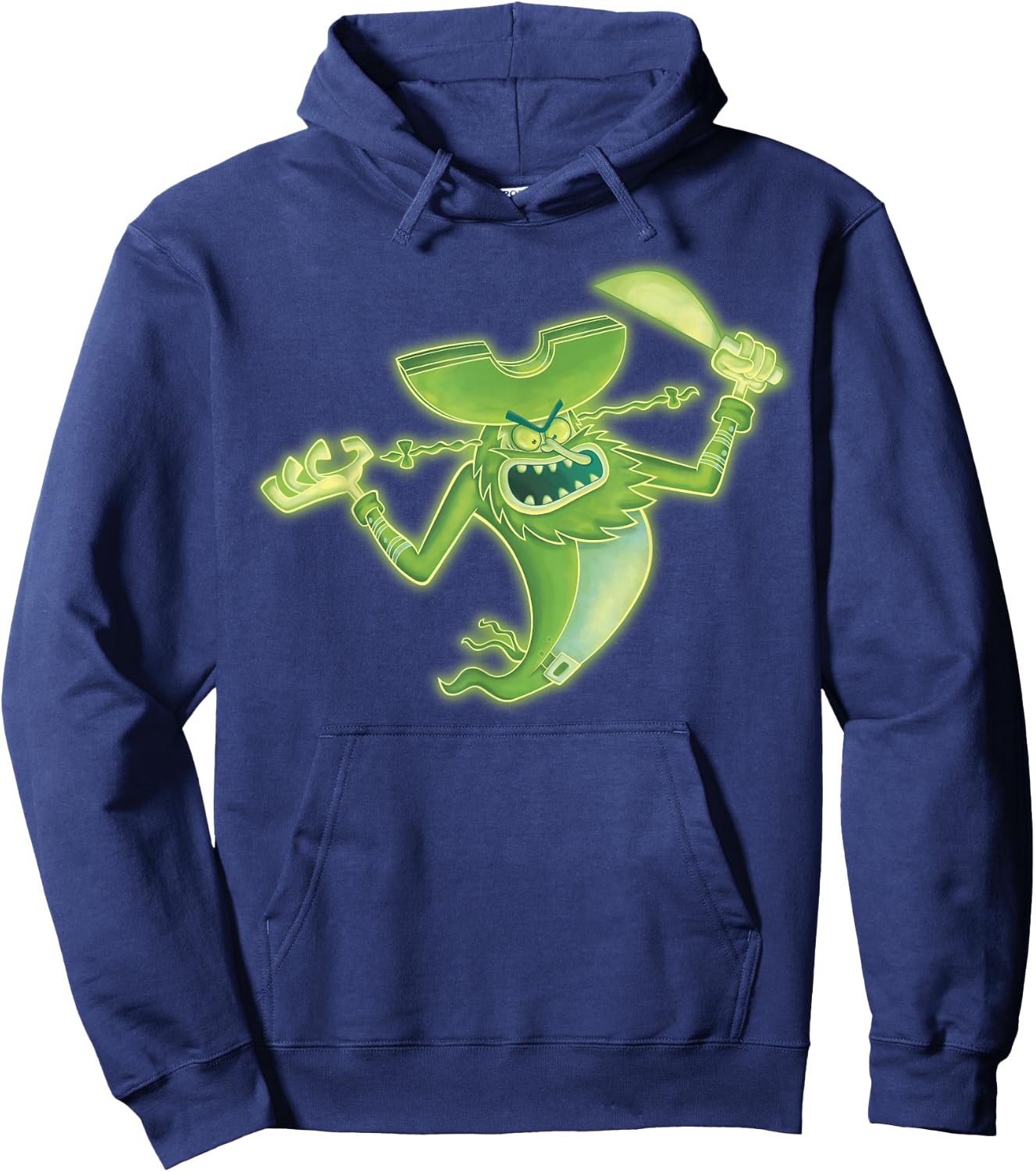SpongeBob SquarePants Neon Glowing Flying Dutchman Hoodie - Hoodie | Navy