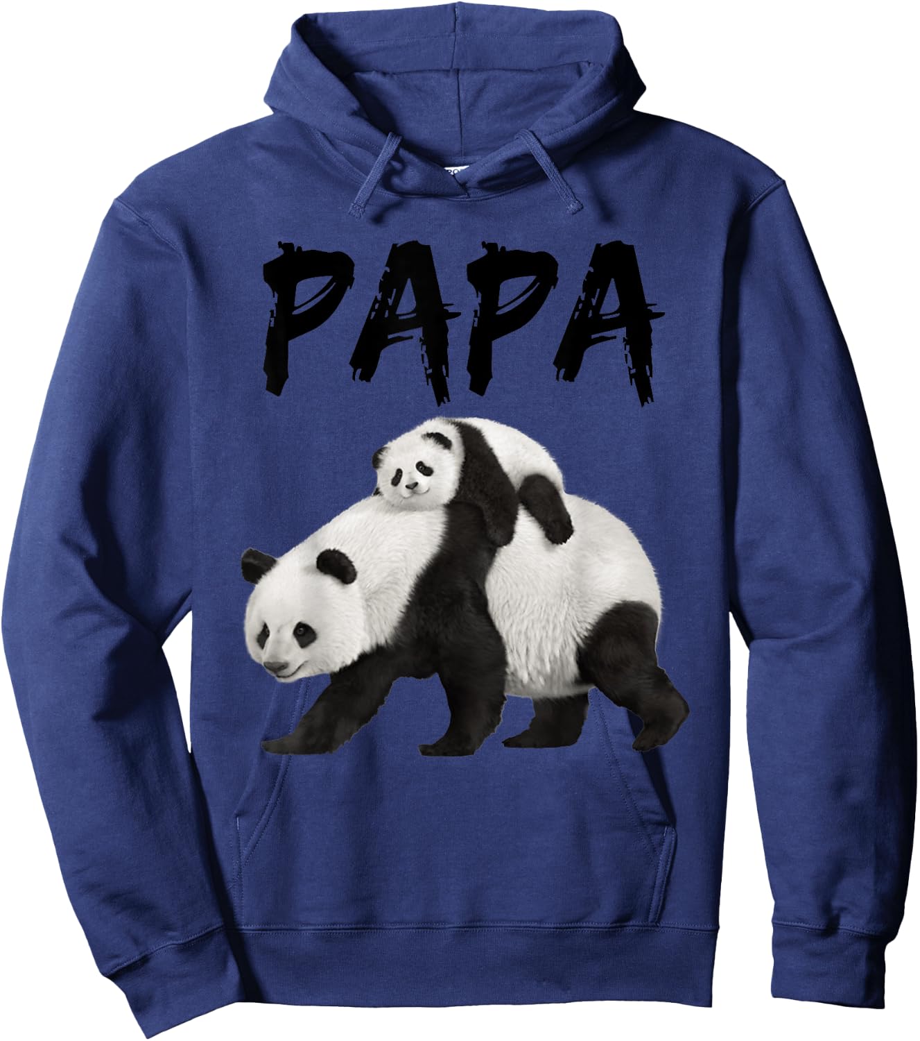Cool Graphic Design Panda Papa Bear Dad Hoodie - Hoodie | Navy