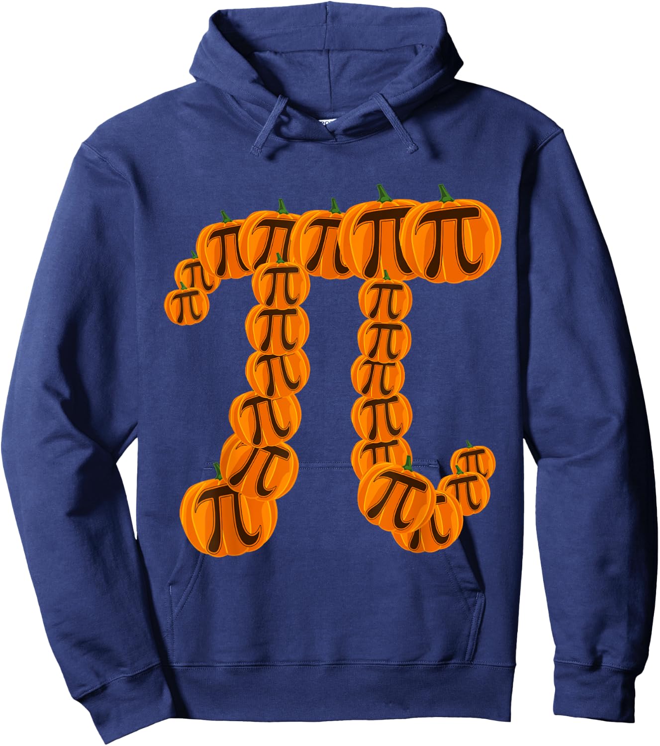 Pumpkin Pi Math Pun Thanksgiving Halloween Geek Pun Hoodie - Hoodie | Navy