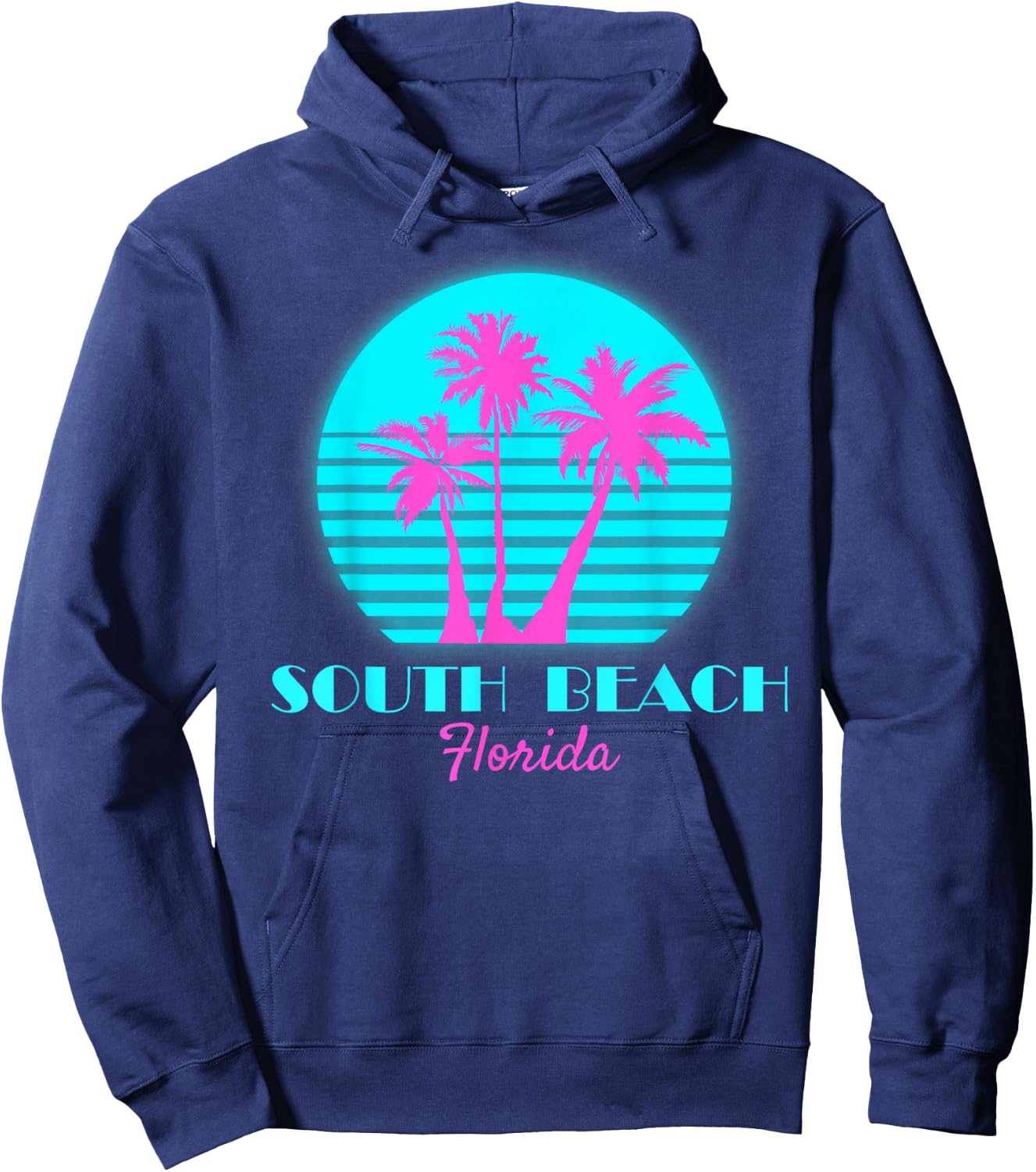 South Beach Florida Souvenir T Shirt Miami Beach Hoodie - Hoodie | Navy