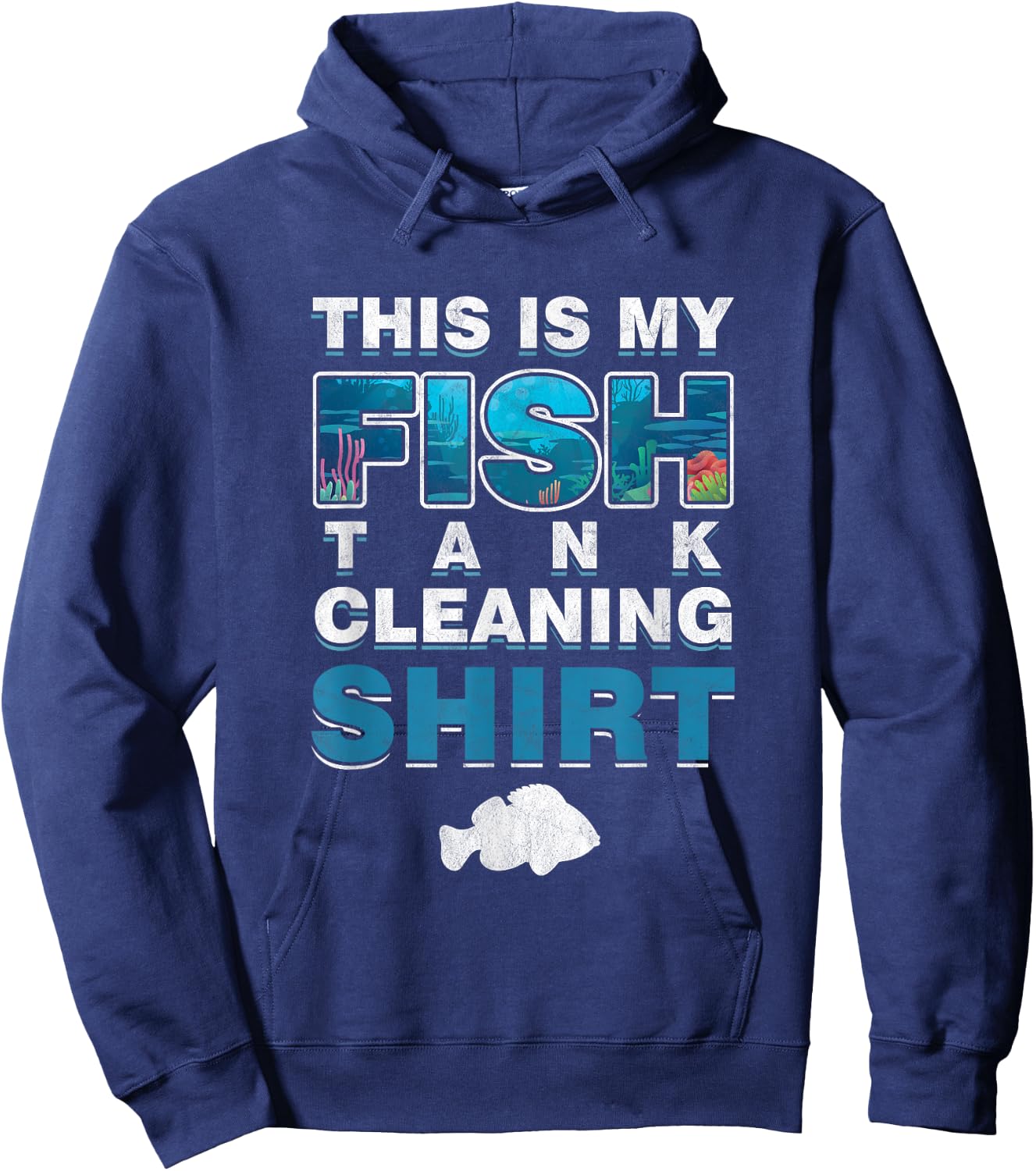 Aquarianer Godlfisch Fischzucht Haustiere -Adults Black Small Modern Short Sleeve Christmas Birthday Fishing Lifestyle Gift Hoodie - Hoodie | Navy