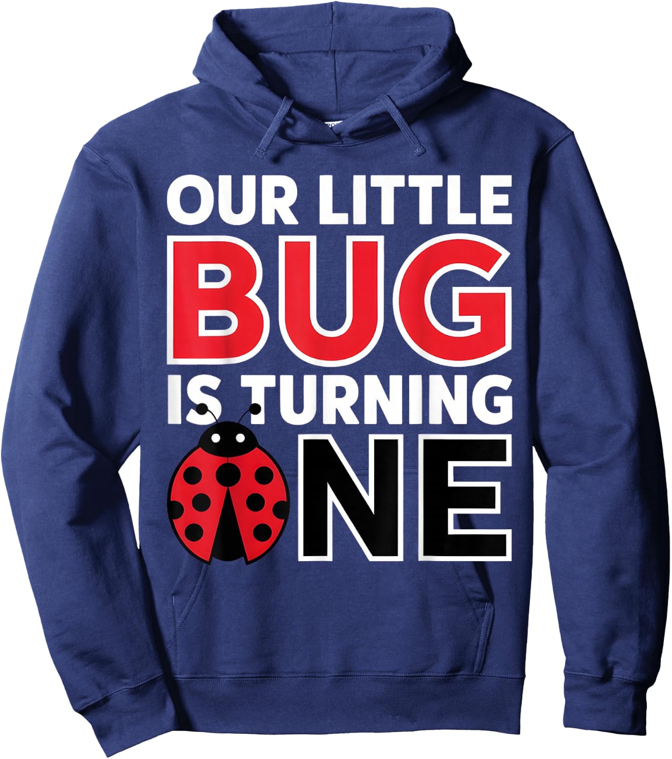 Kid Ladybug Birthday Girl 1 Year Old Birthday Ladybug Lover Hoodie - Hoodie | Navy