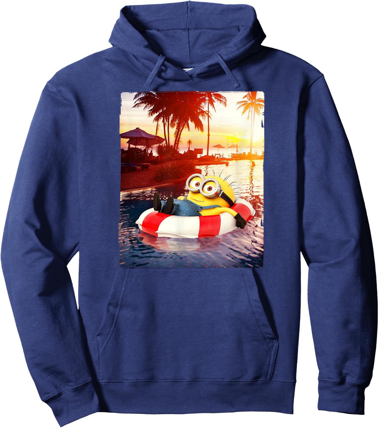 Despicable Me Minions Jerry Sunset Float Graphic Hoodie - Hoodie | Navy