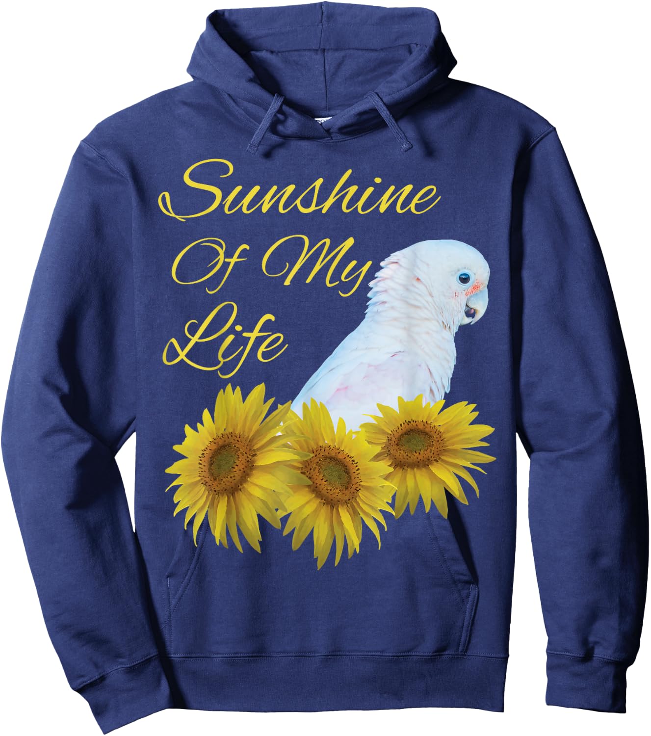 Goffins Cockatoo Parrot Sunshine Sunflower Hoodie - Hoodie | Navy