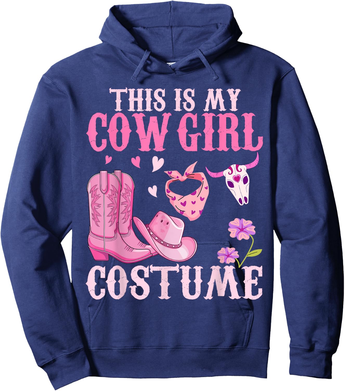 Western Cowgirl Outfit Women Cowboy Cute Cowgirl Costume Hoodie - Hoodie | Navy