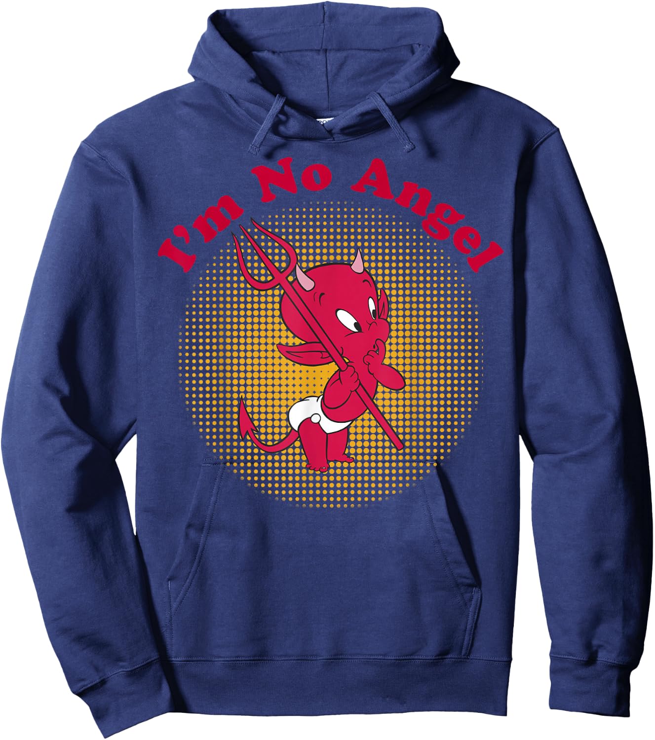Hot Stuff The Little Devil I'm No Angel Portrait Hoodie - Hoodie | Navy