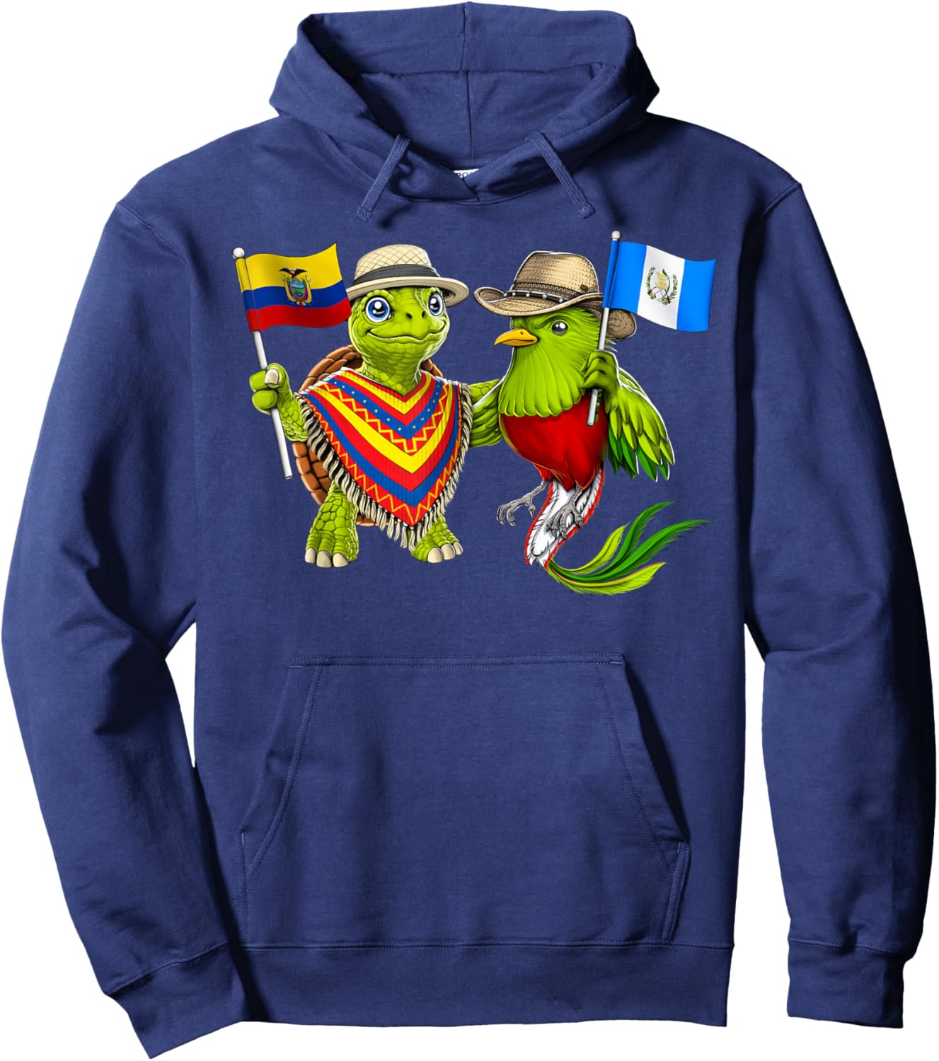 Ecuador Guatemala Roots Ecuadorian Flag Proud Guatemalan Hoodie - Hoodie | Navy