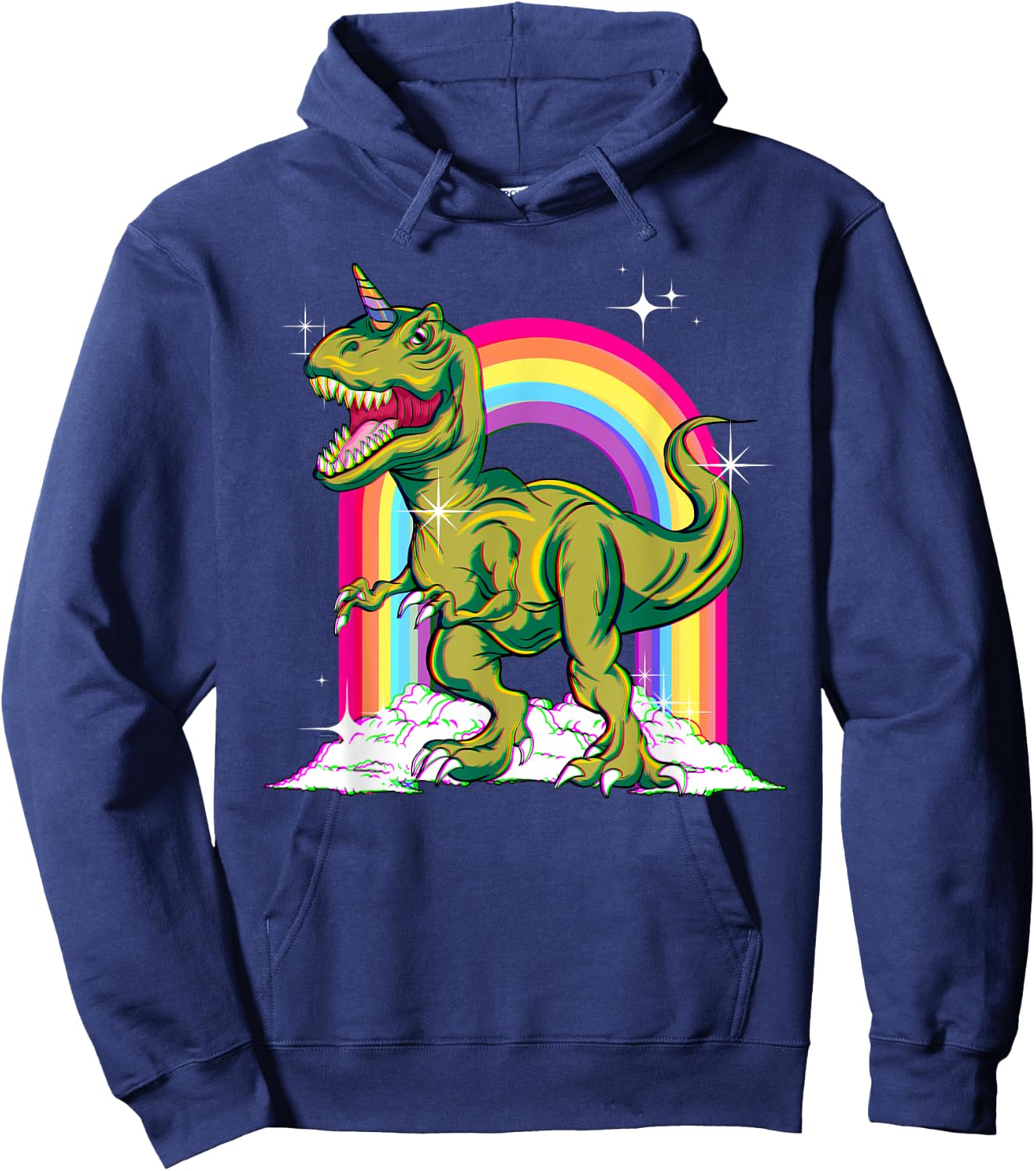 Dinocorn Half Dinosaur Half Unicorn Fans Children Adults Hoodie - Hoodie | Navy